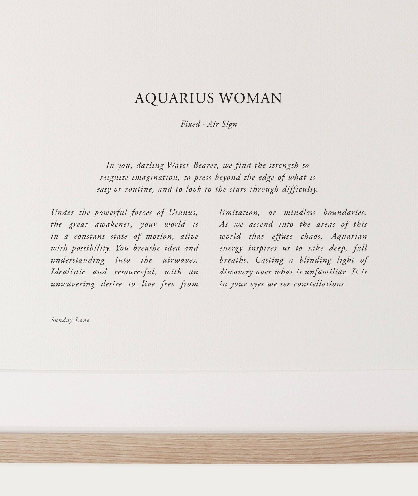 Aquarius 05: A4 Print