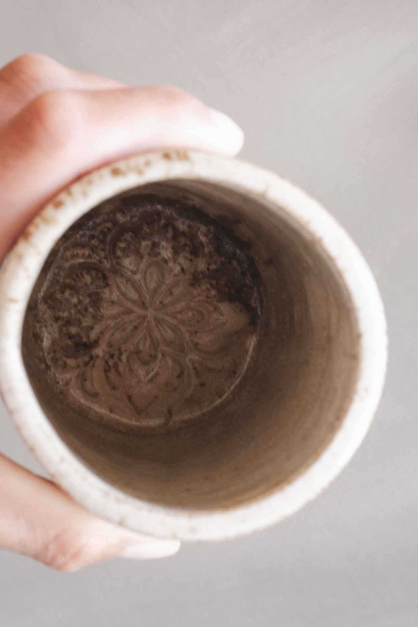 Floral Imprint Slab-Built Vase 1