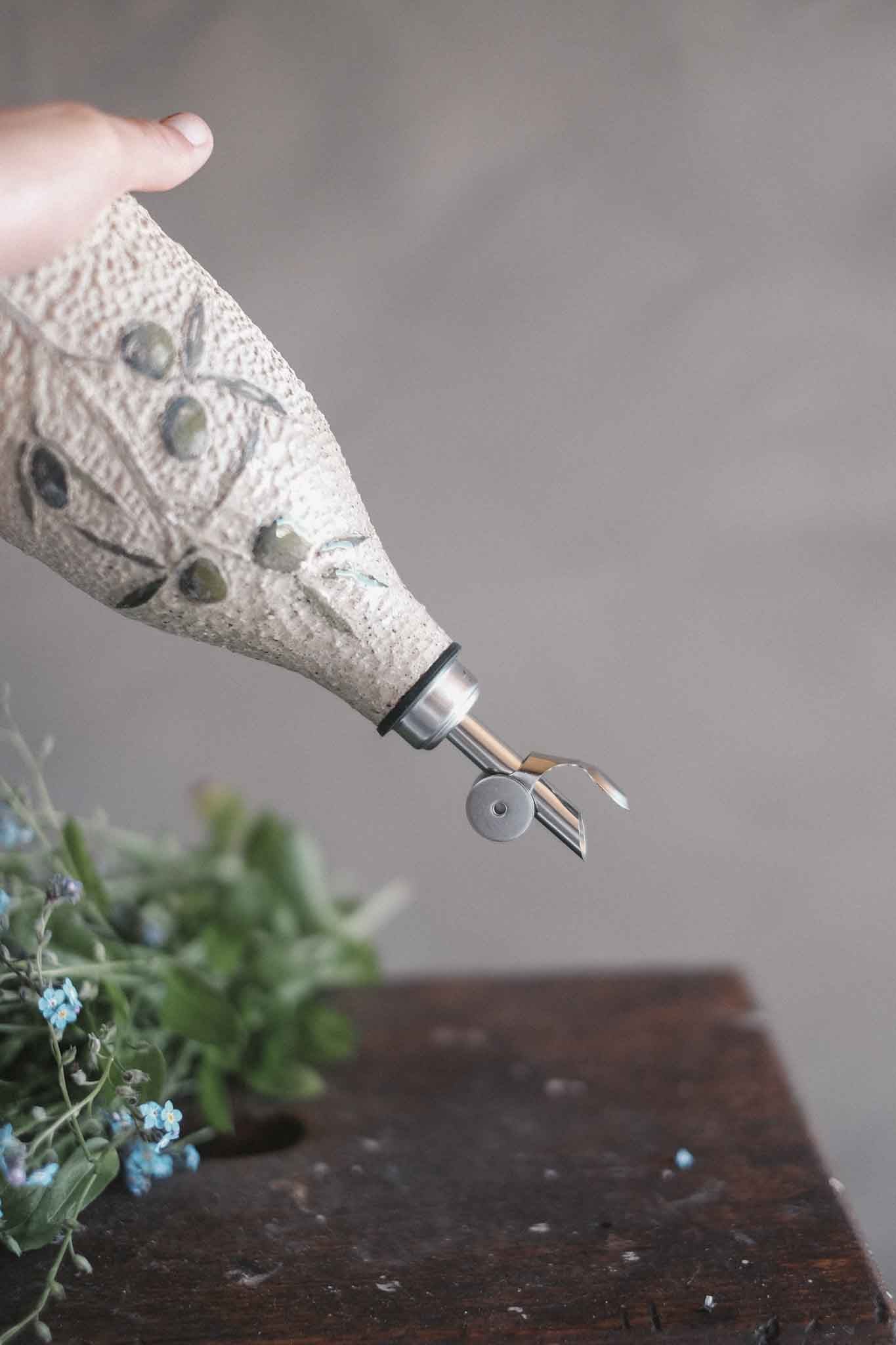 Illustrated Olives Oil Pourer/Cruet - Jane Chapman Collaboration