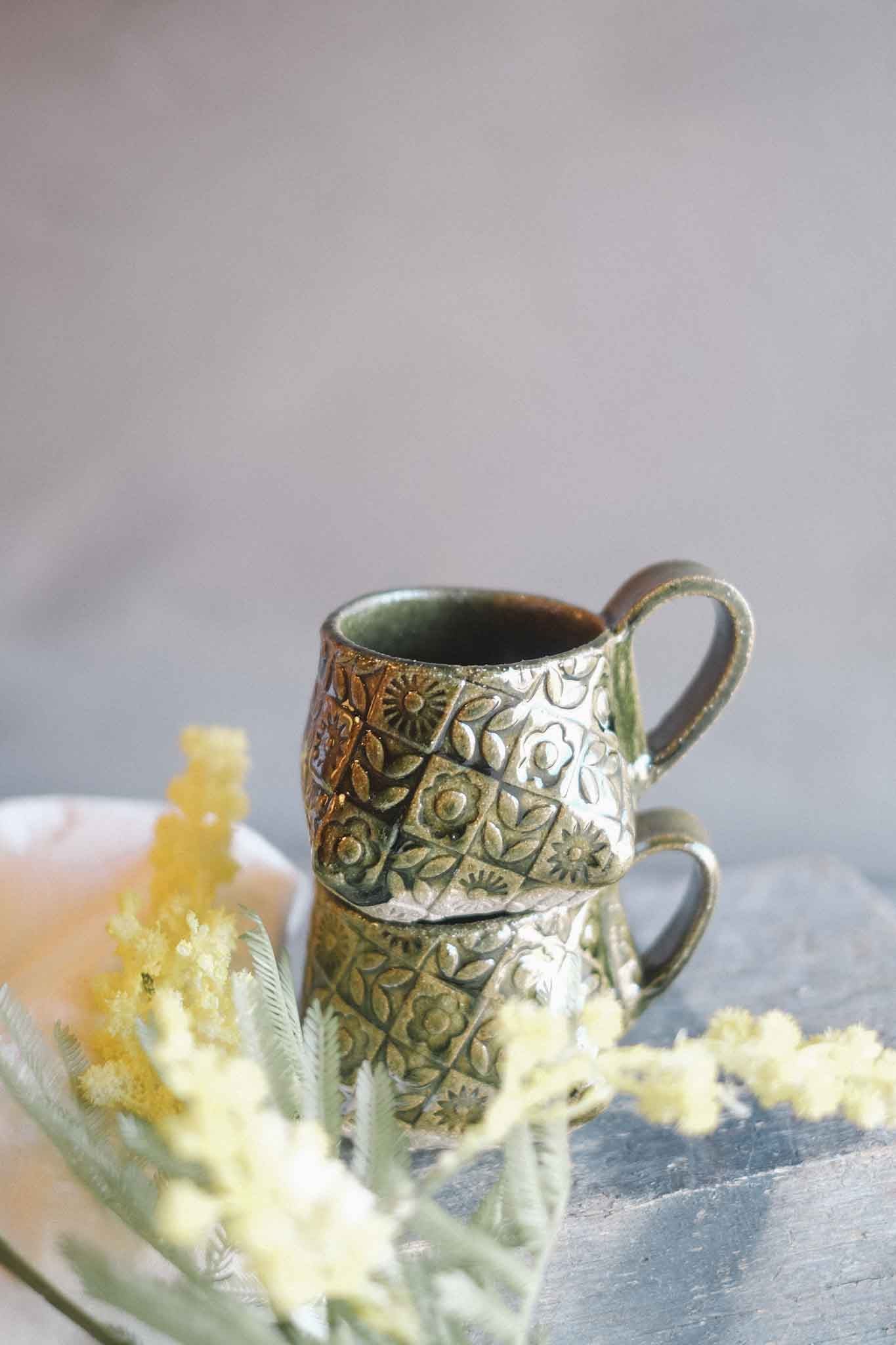 The Folded Mug — Jade Pattern