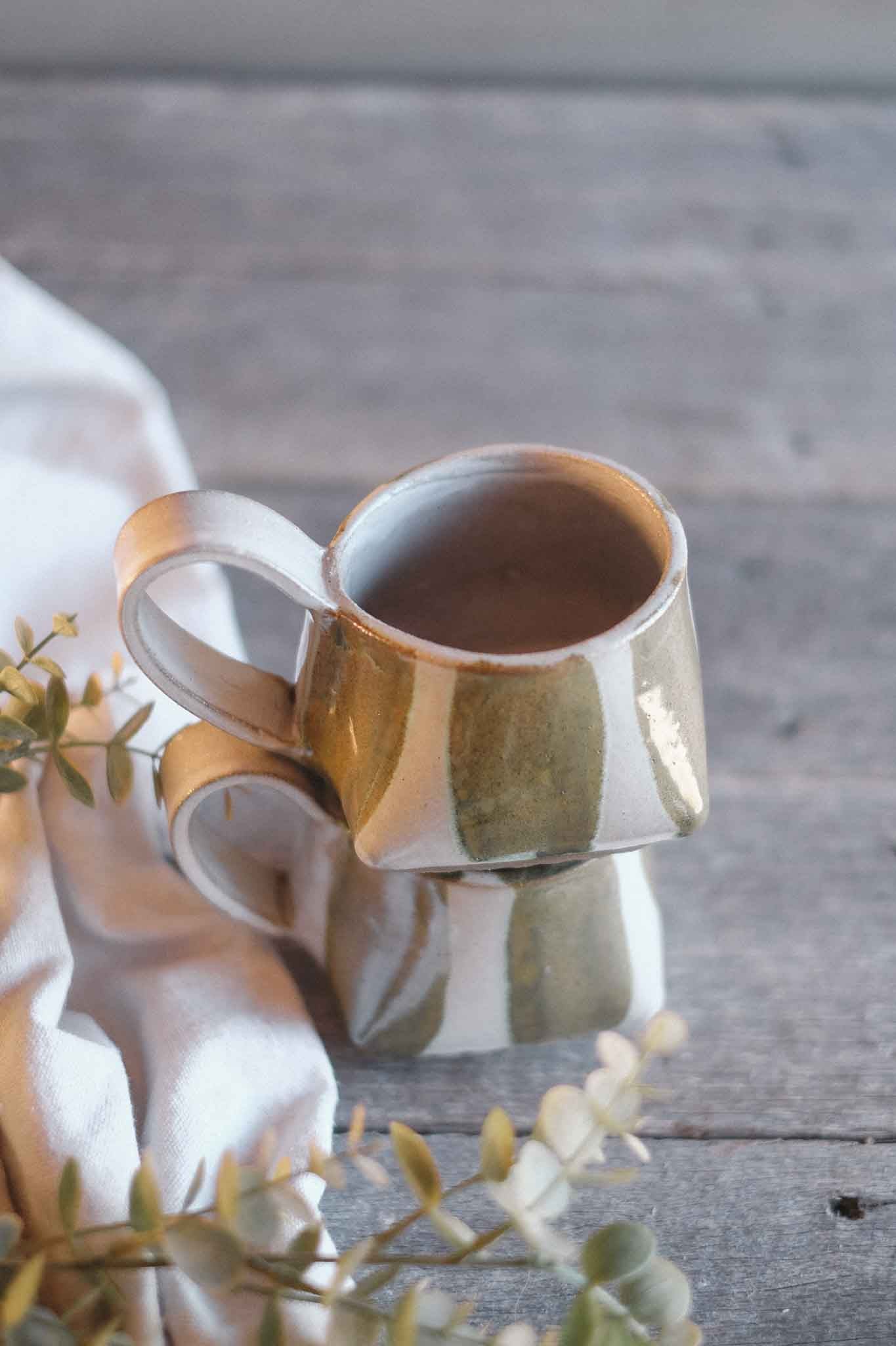 The Folded Mug —  Seaweed Stripe 300ml