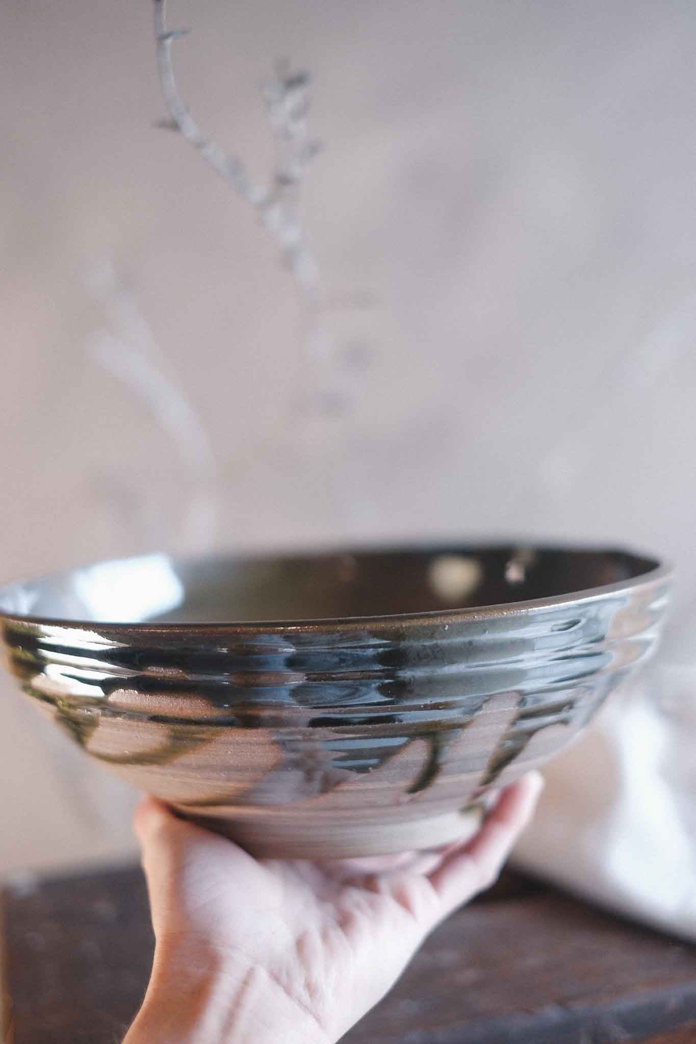 Jade Wild Clay Serving Bowl — Extra Large