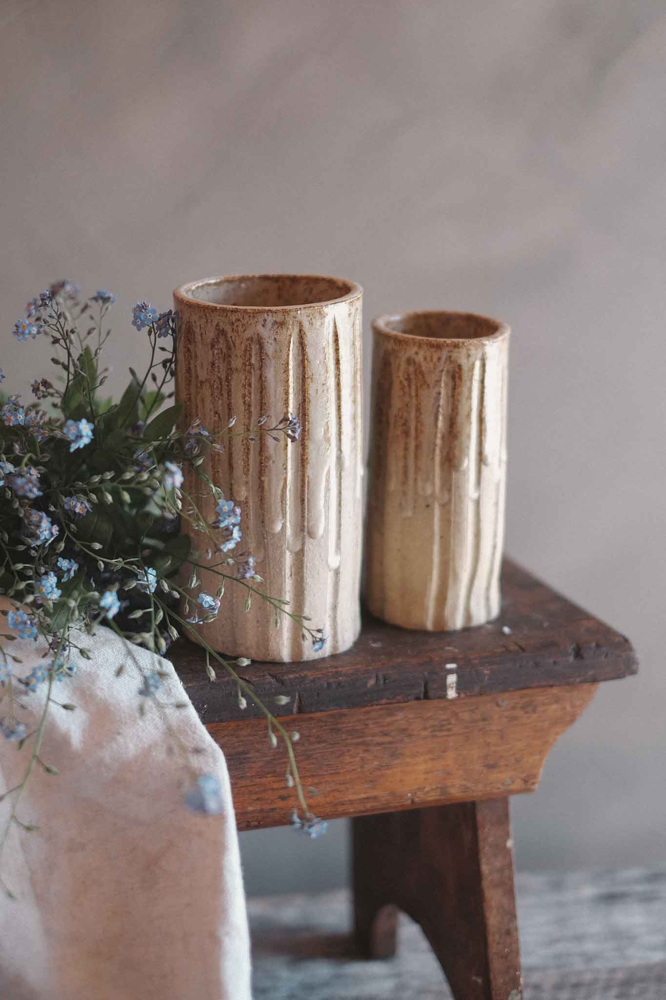 Carved Wabi-Sabi Vase | Medium