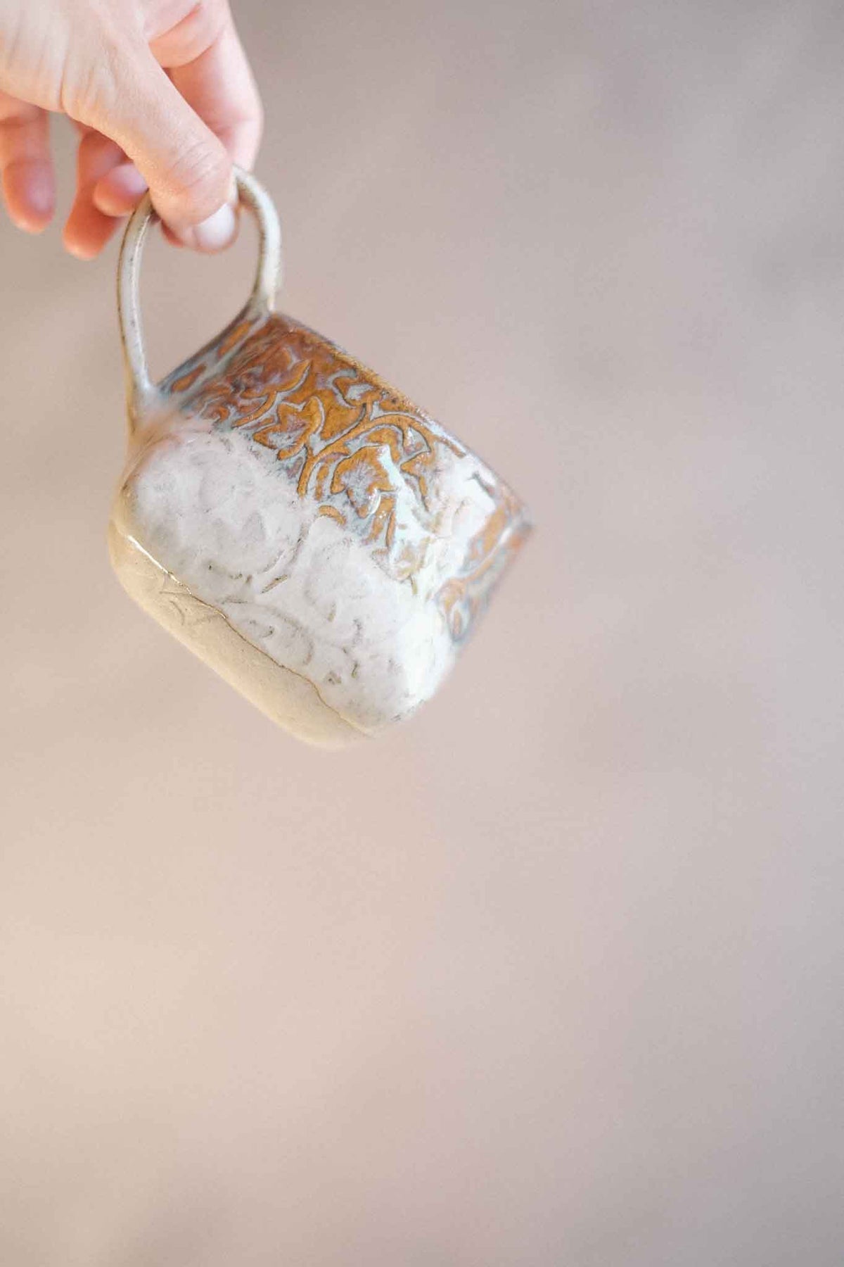 Pattern Fold Mug – Seaweed Glaze – 300ml