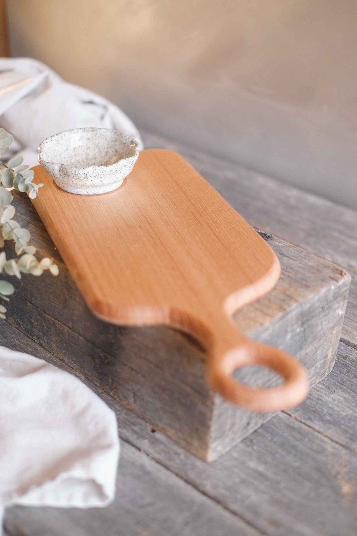 Serving Board w/ Speckled Bowl — 45cm x 18cm