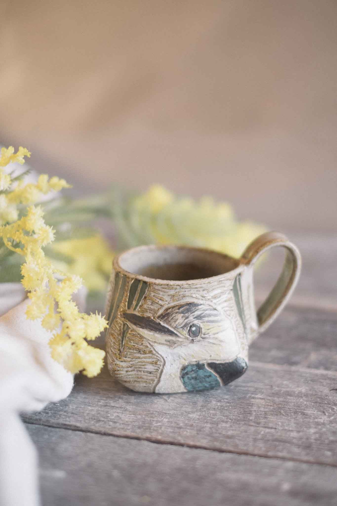 Carved Kookaburra Mug — Jane Chapman Collaboration