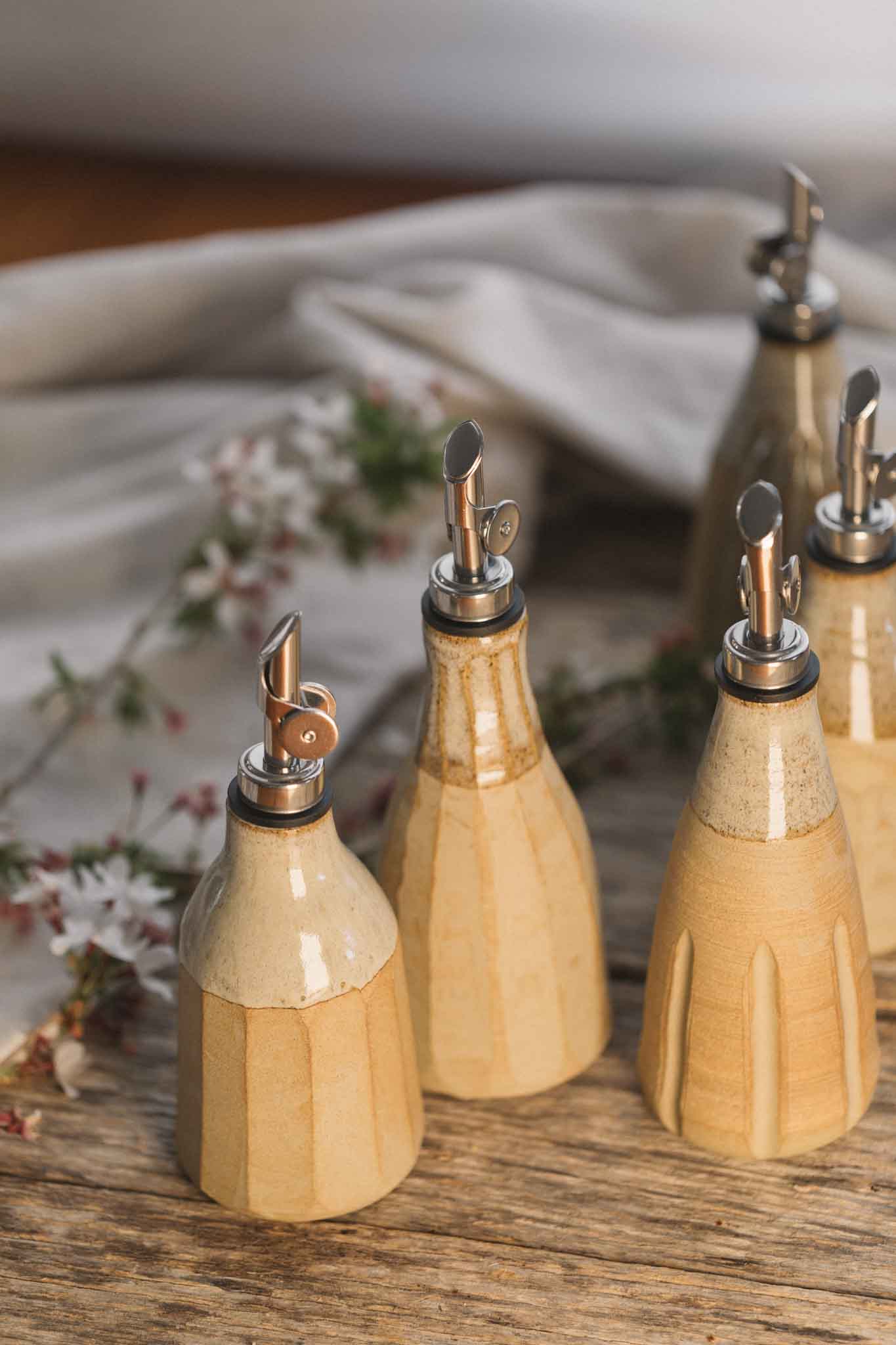 Wild Clay Oil Cruet – Handcrafted Elegance | Binalong