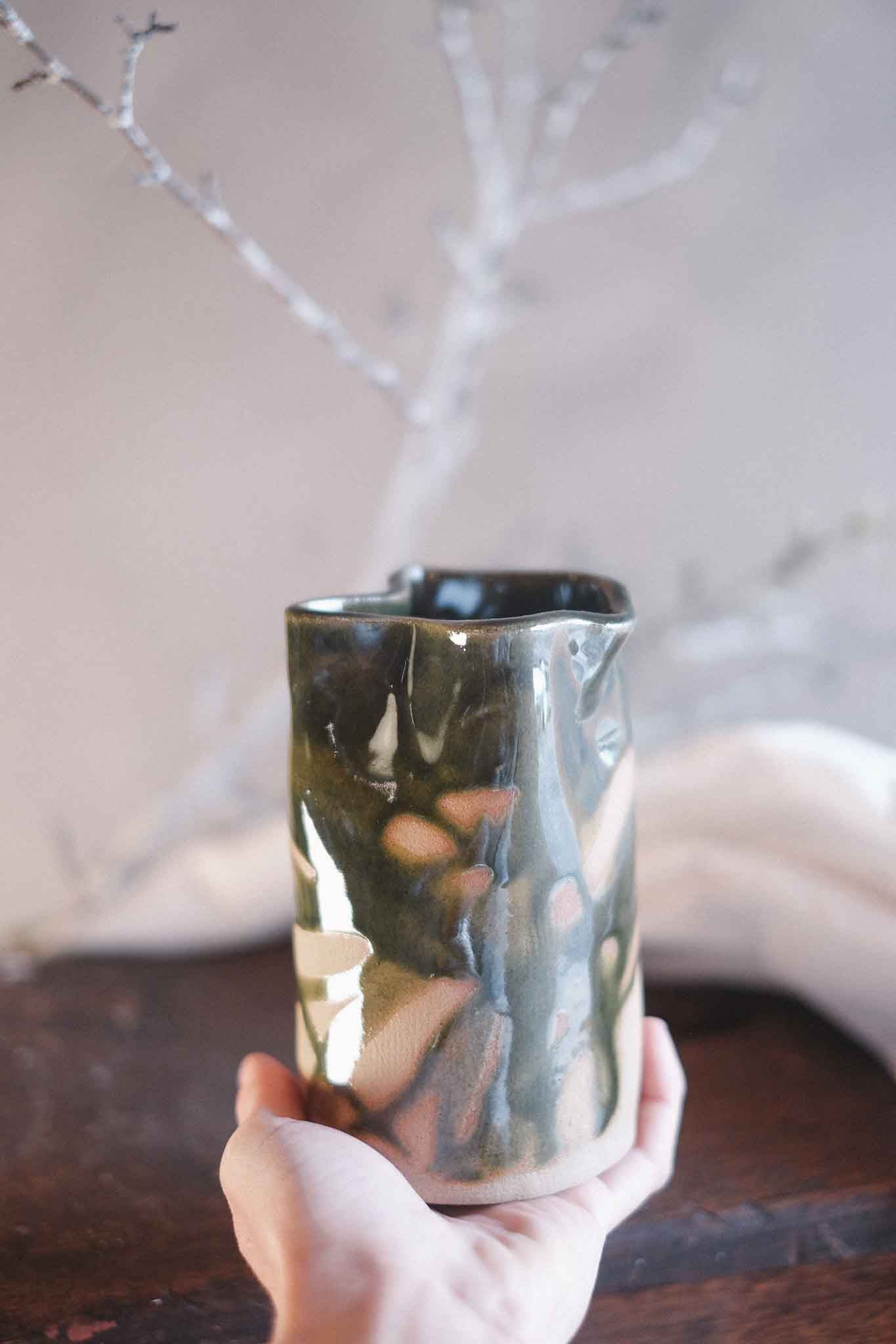 Jade Wabi-Sabi Vase — Medium 14cm x 8cm