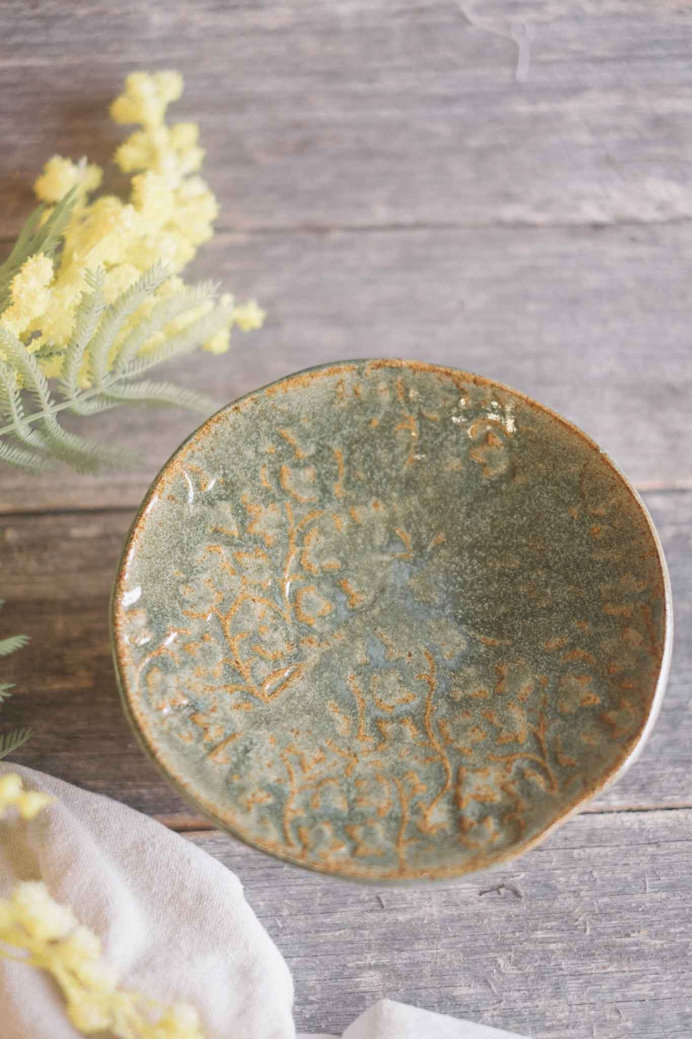 Sage Pedestal Serving Plate