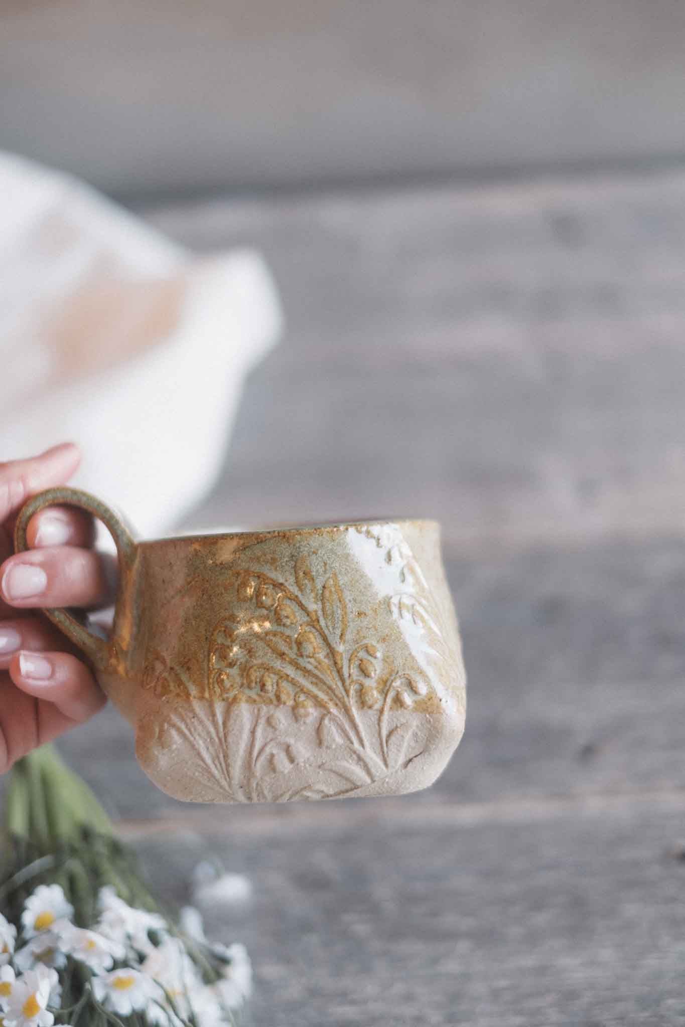 The Folded Mug — Sage Pattern