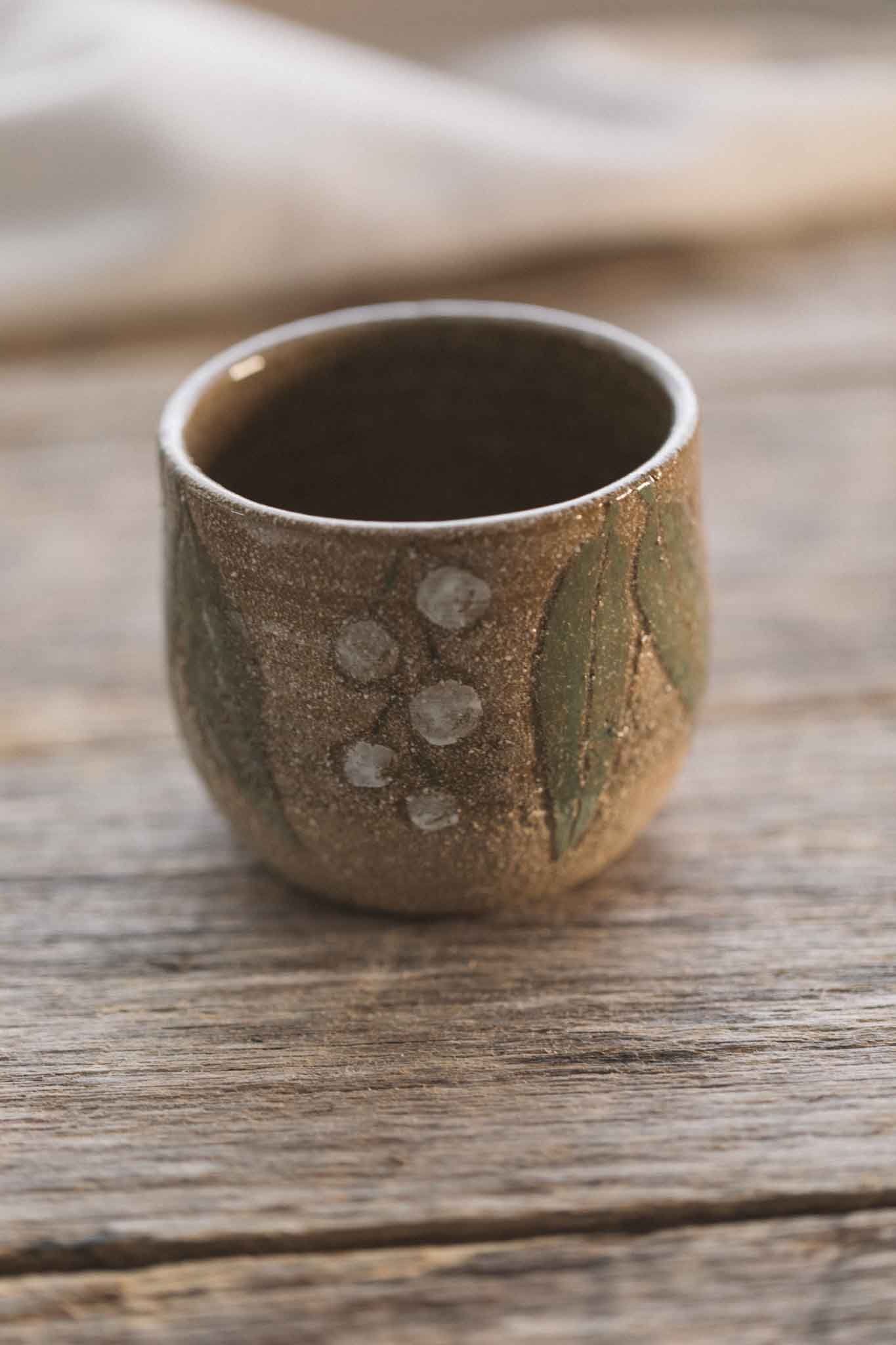 Latte Cup – Grogged Clay Edition (Collaboration with Jane Chapman)