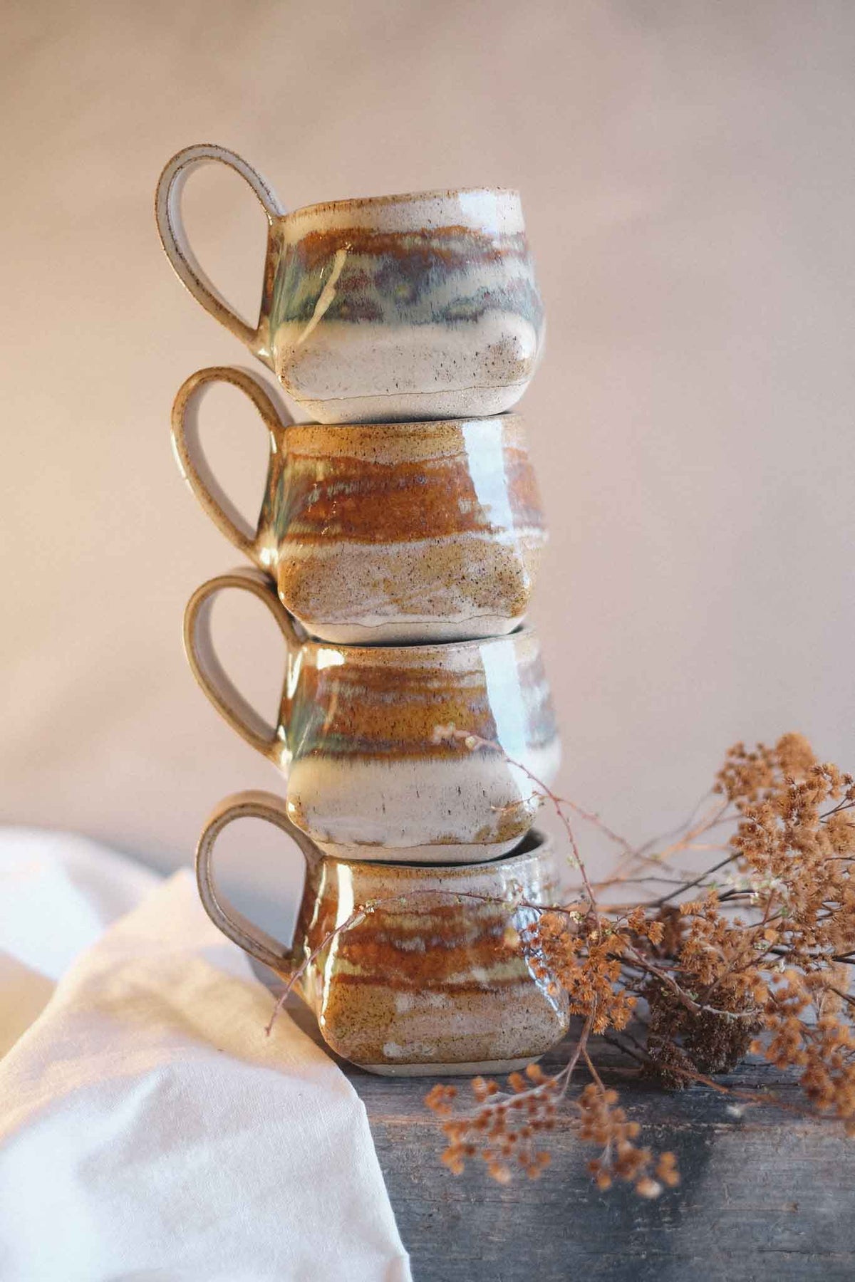 The Folded Mug —  Seaweed Glaze 300ml