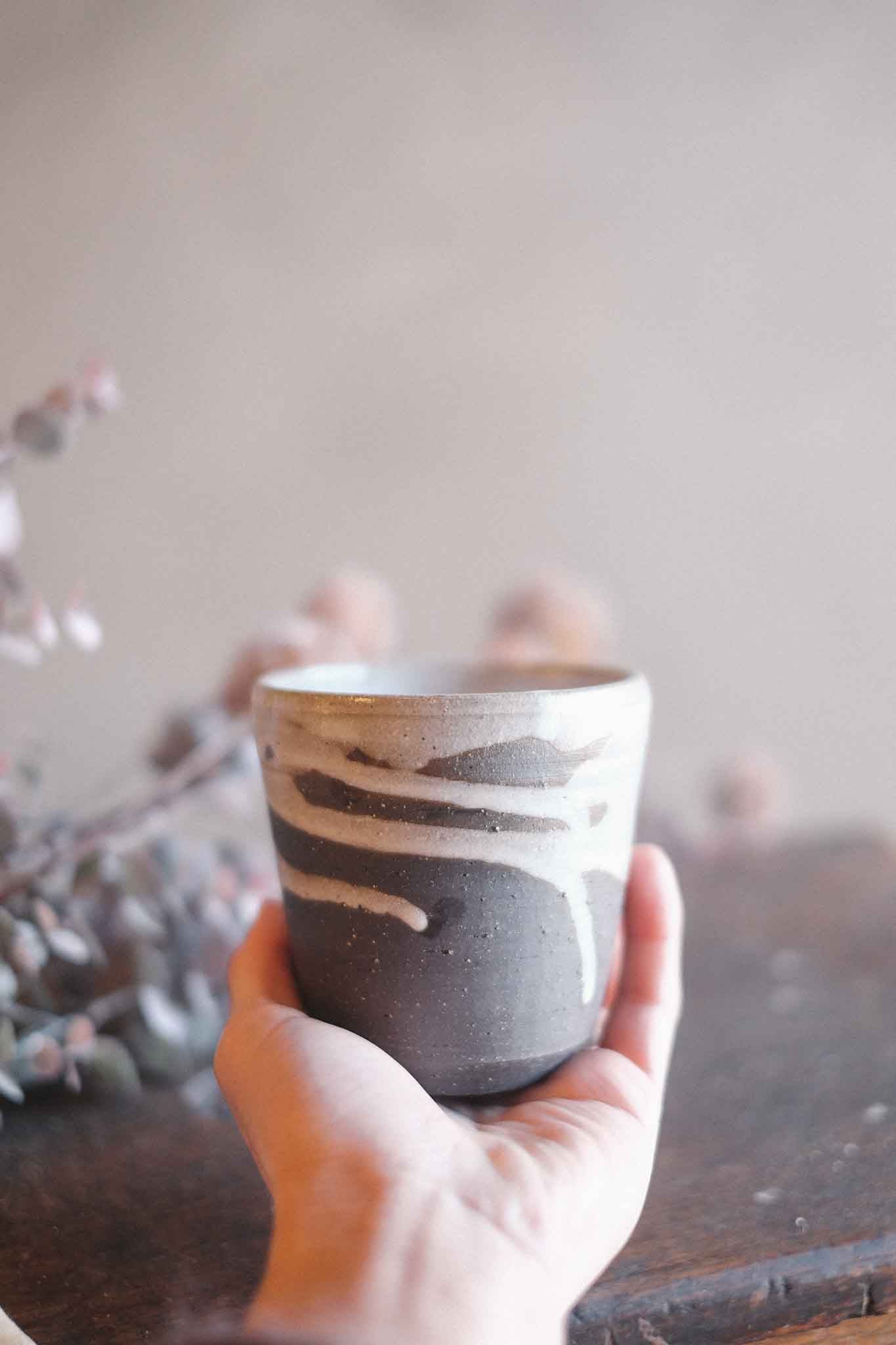Latte Cup — Black Clay (270ml—340ml)