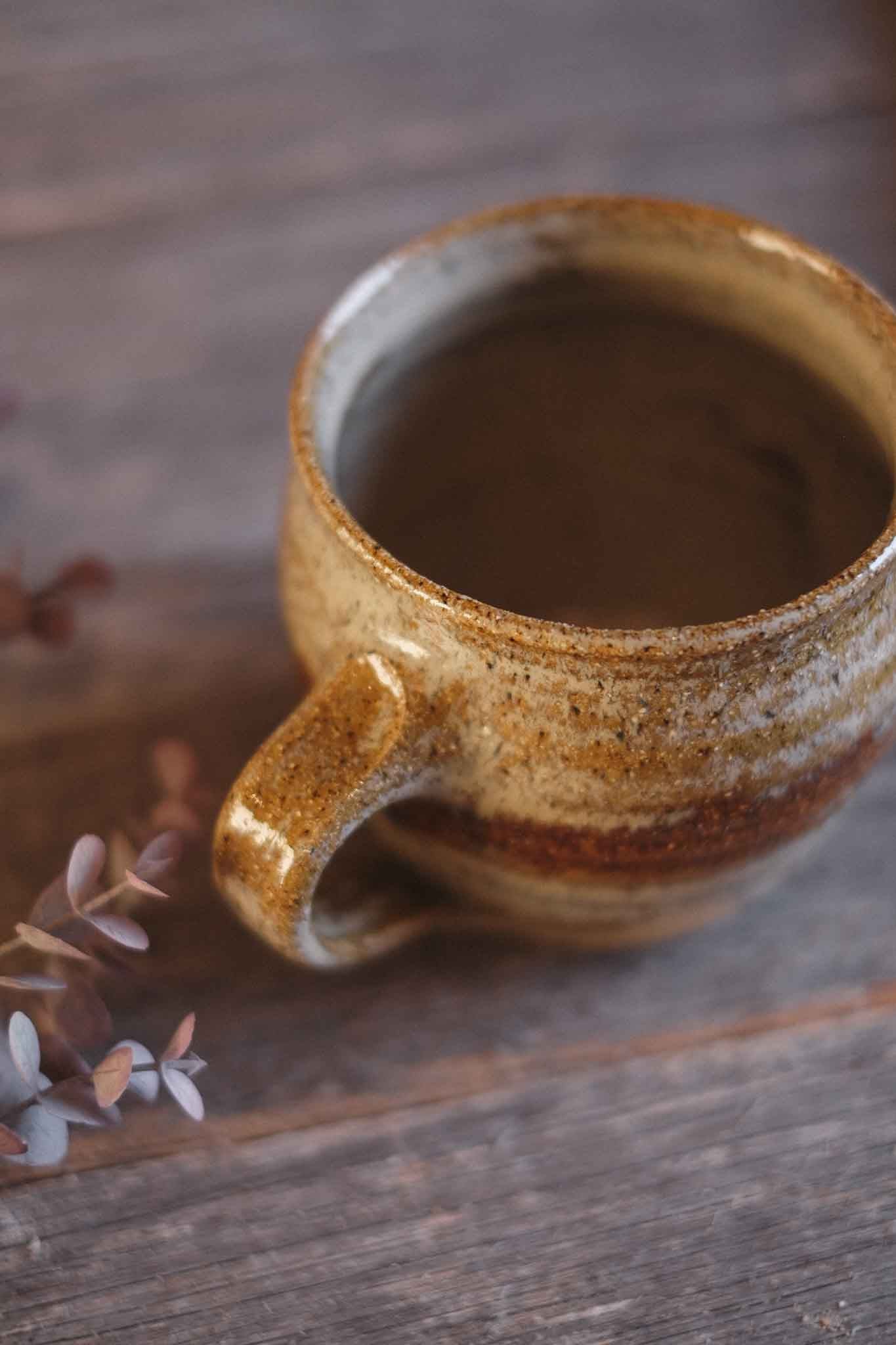 Handmade Mug — Wheel Thrown — Seaweed 1