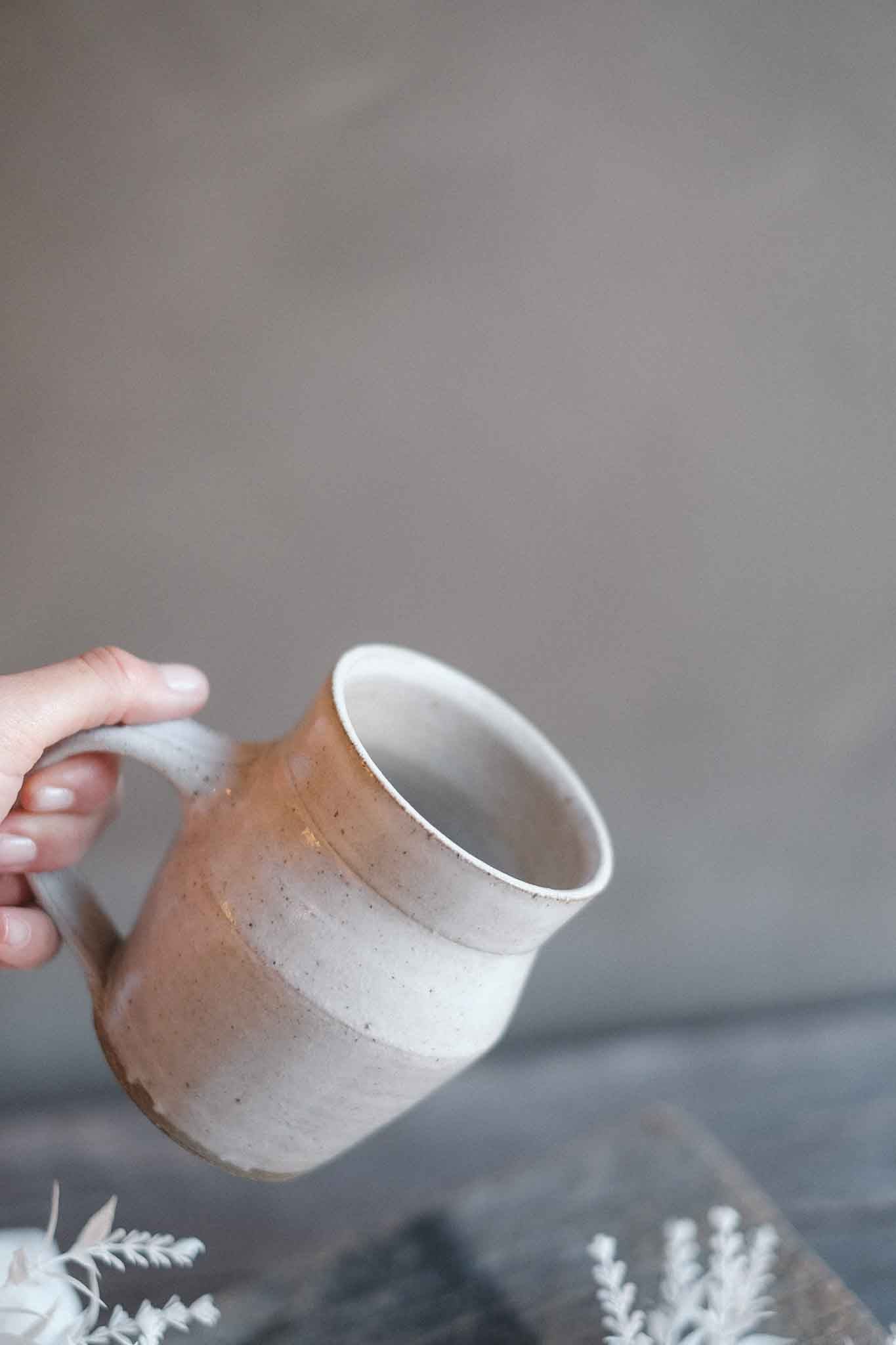 Handmade Mug — Wheel Thrown — White 4