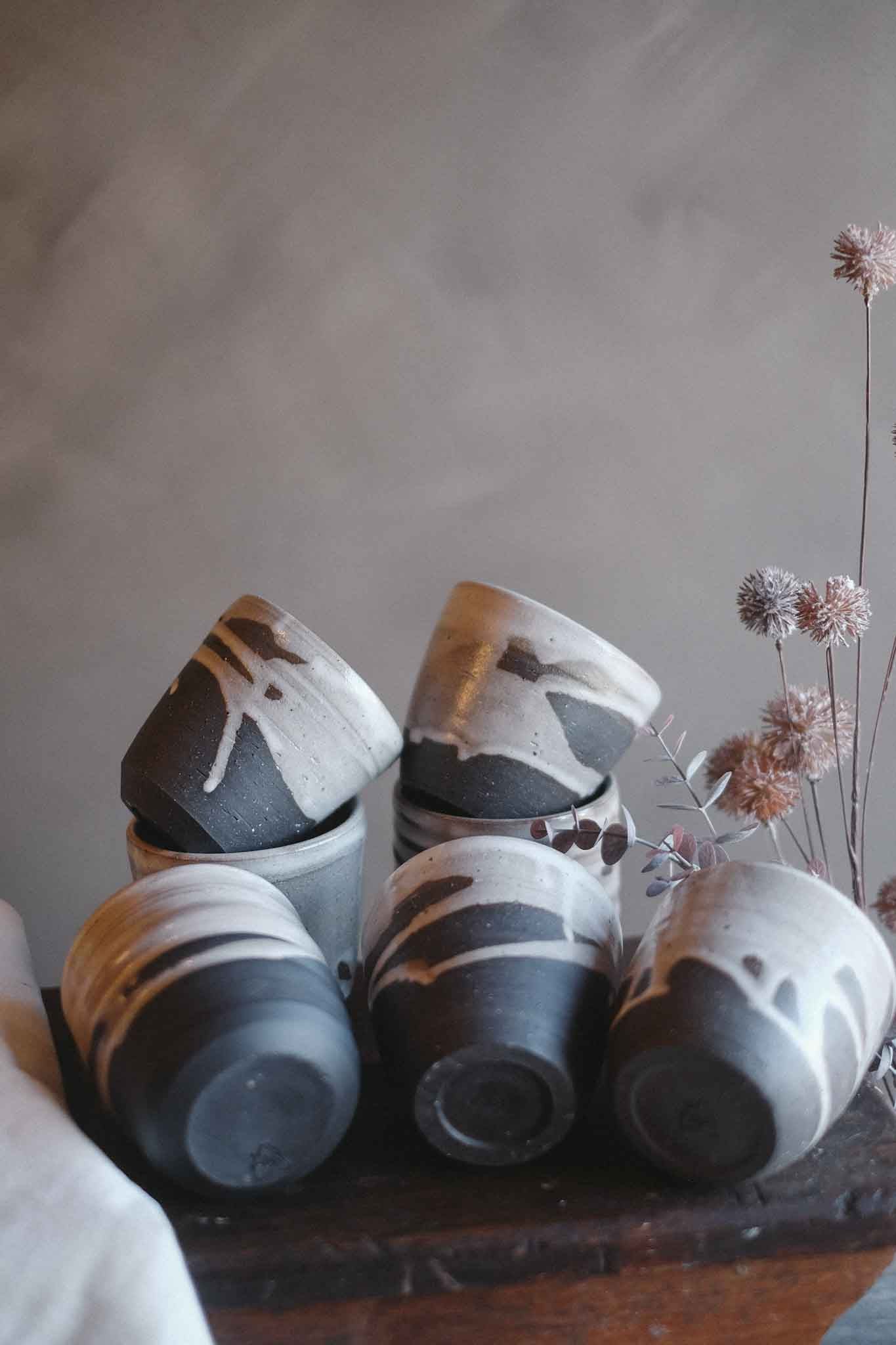 Latte Cup — Black Clay (270ml—340ml)