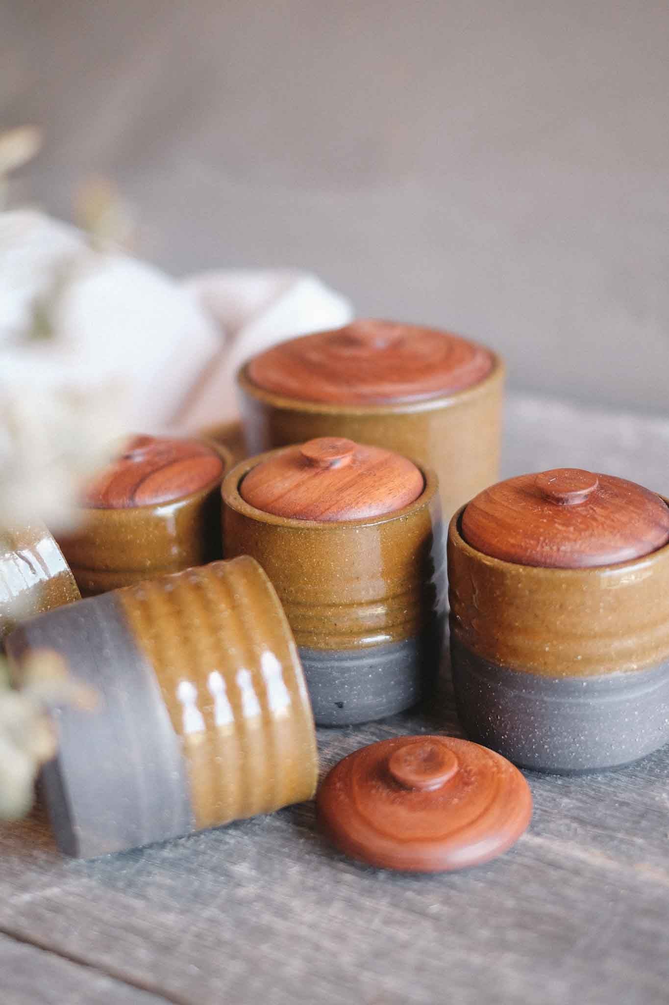 Medium Canister with Blackwood Lid – 11 × 11cm