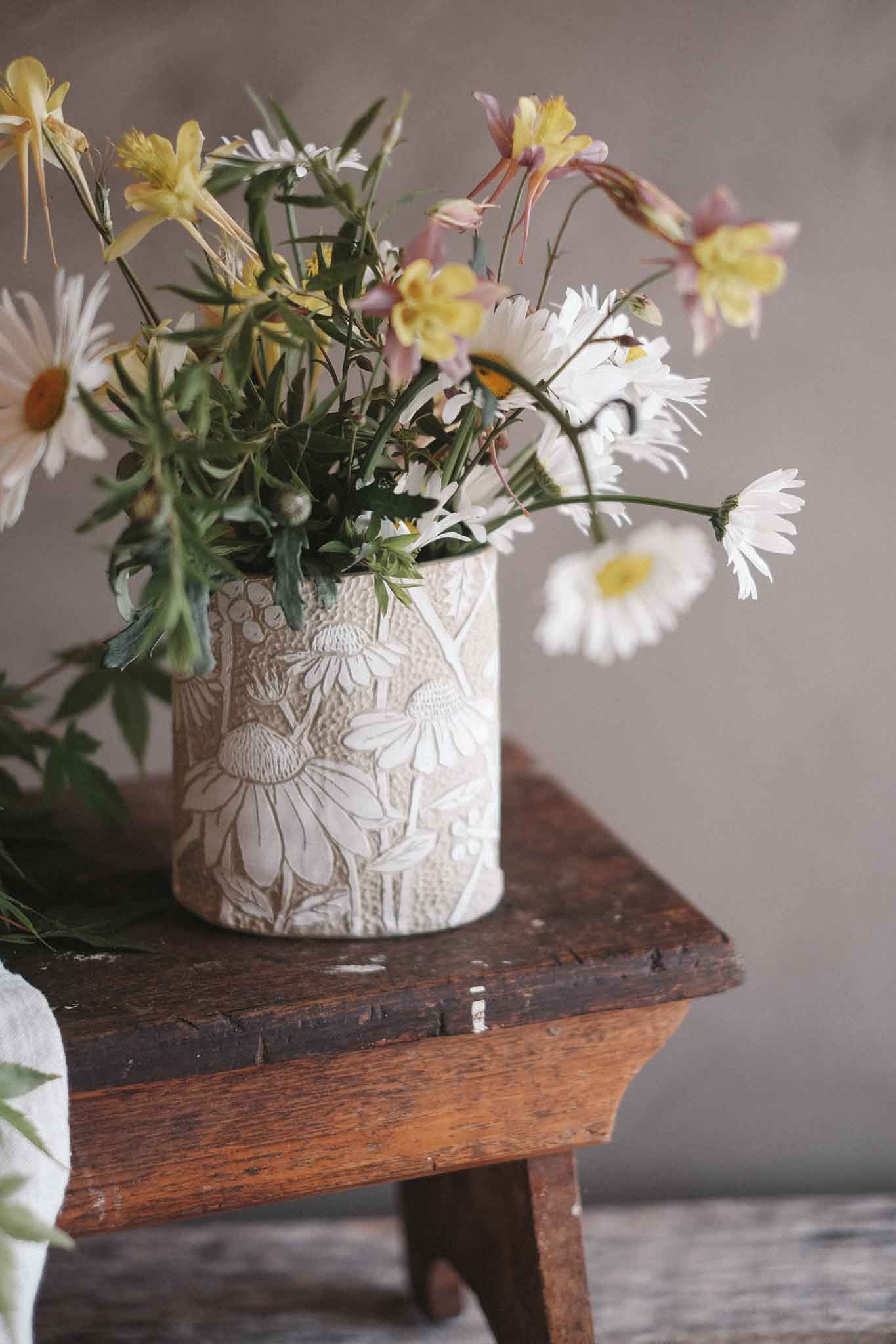 Bird and Florals Vase 2