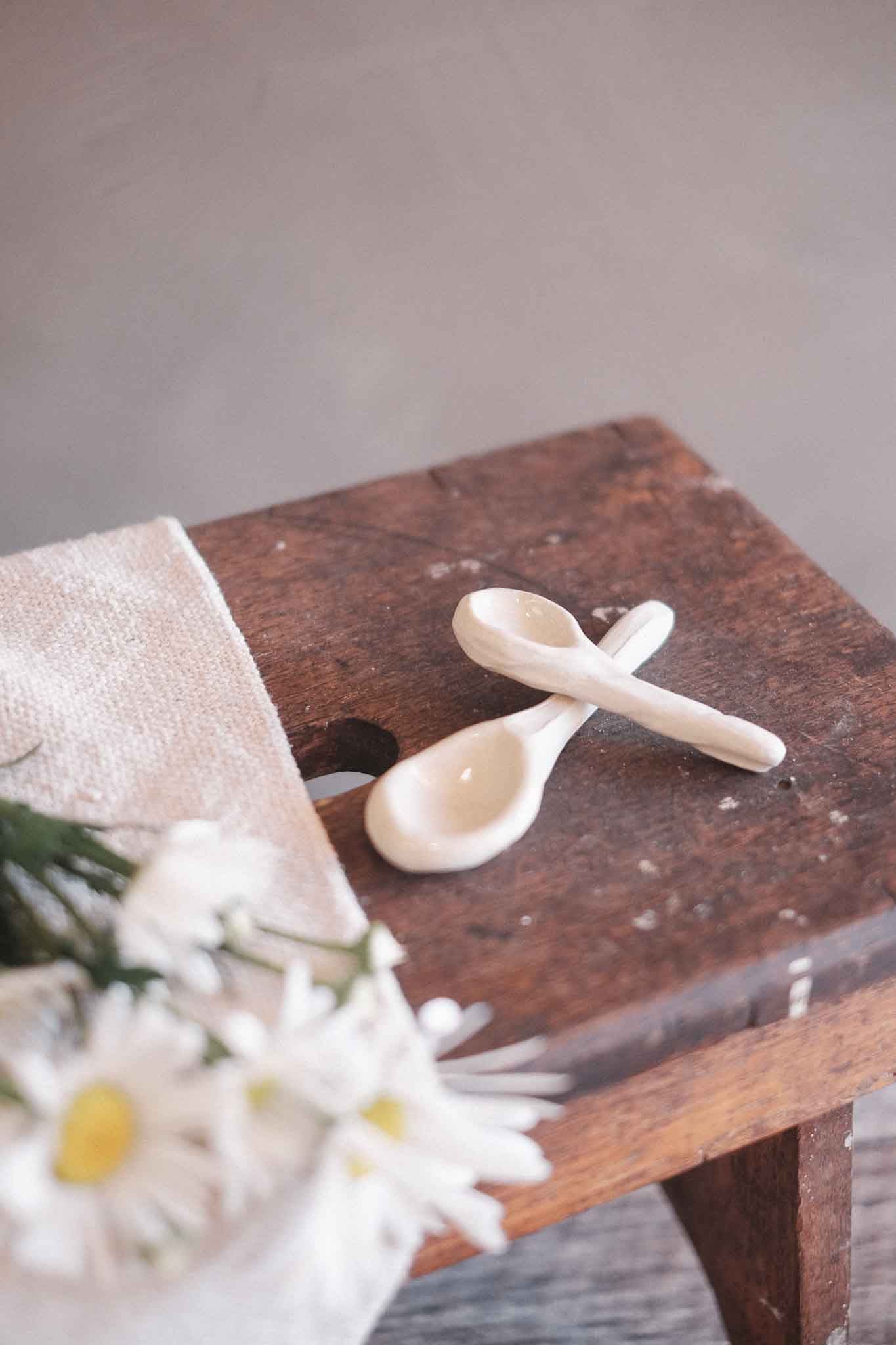 Various Handmade Clay Spoon | For Salts & Herbs