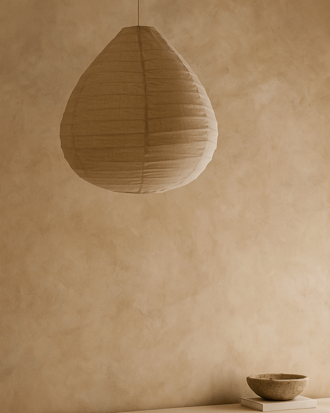 THE ATHENA LINEN PENDANT: White / 60cm / Pear