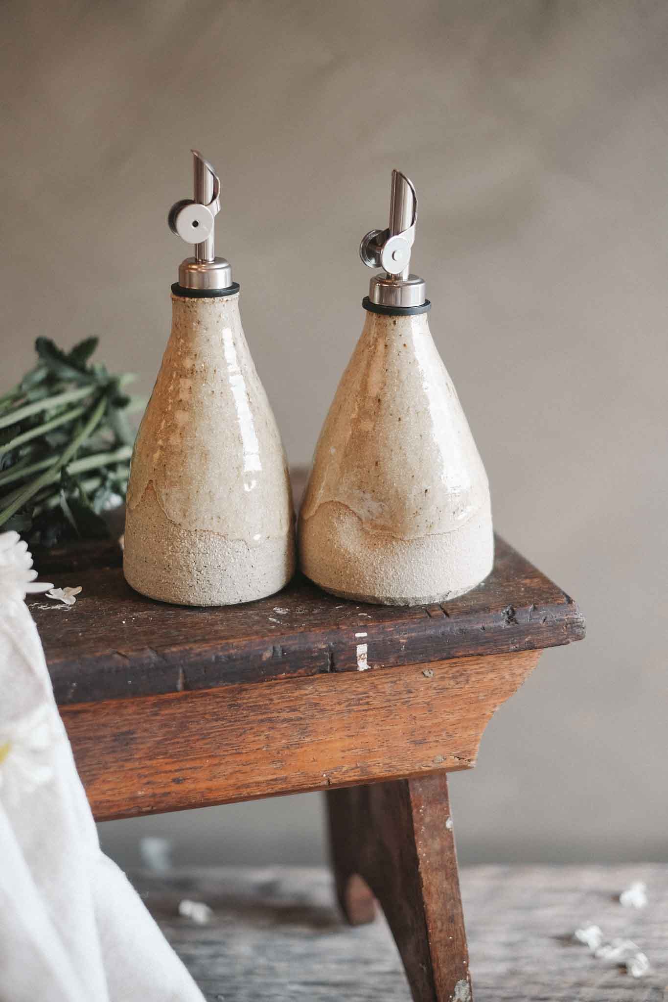 Wild Clay Oil Cruet – Handcrafted Elegance | Drift