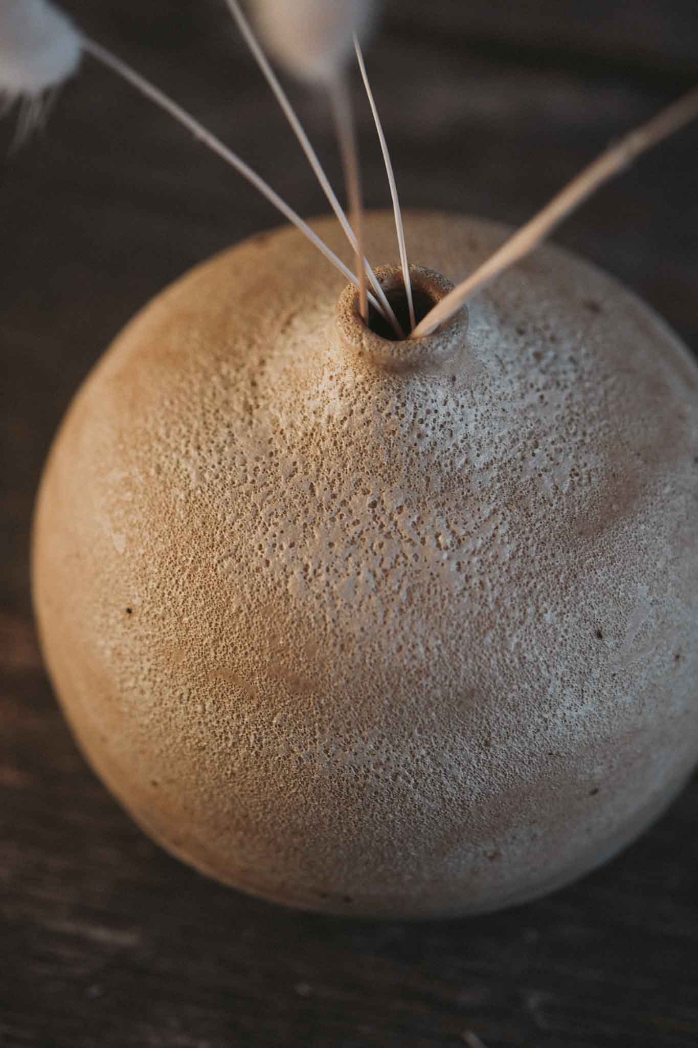 Handmade Bud Vase — Crater Glaze