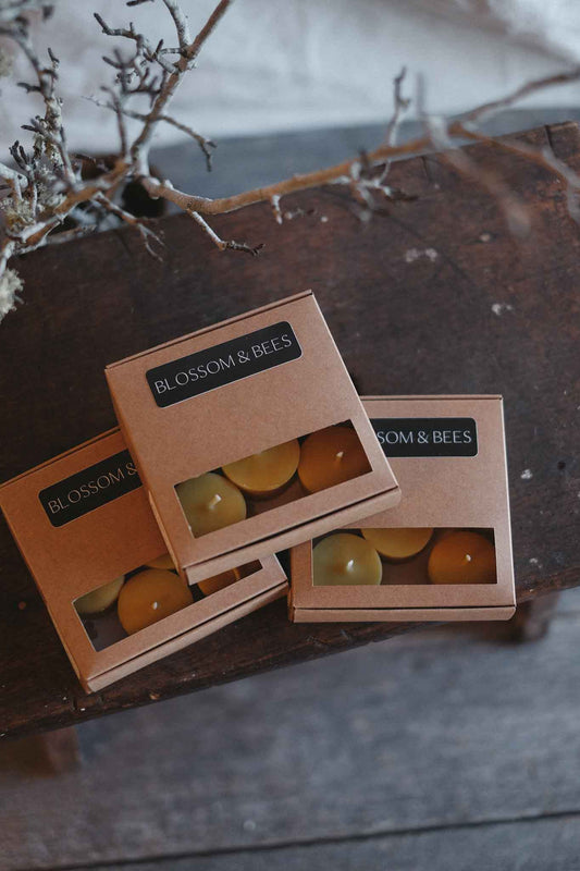 Handmade Australian Beeswax Tealight Candles 6 Pack