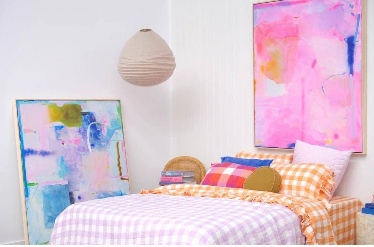 THE ATHENA LINEN PENDANT: White / 60cm / Pear