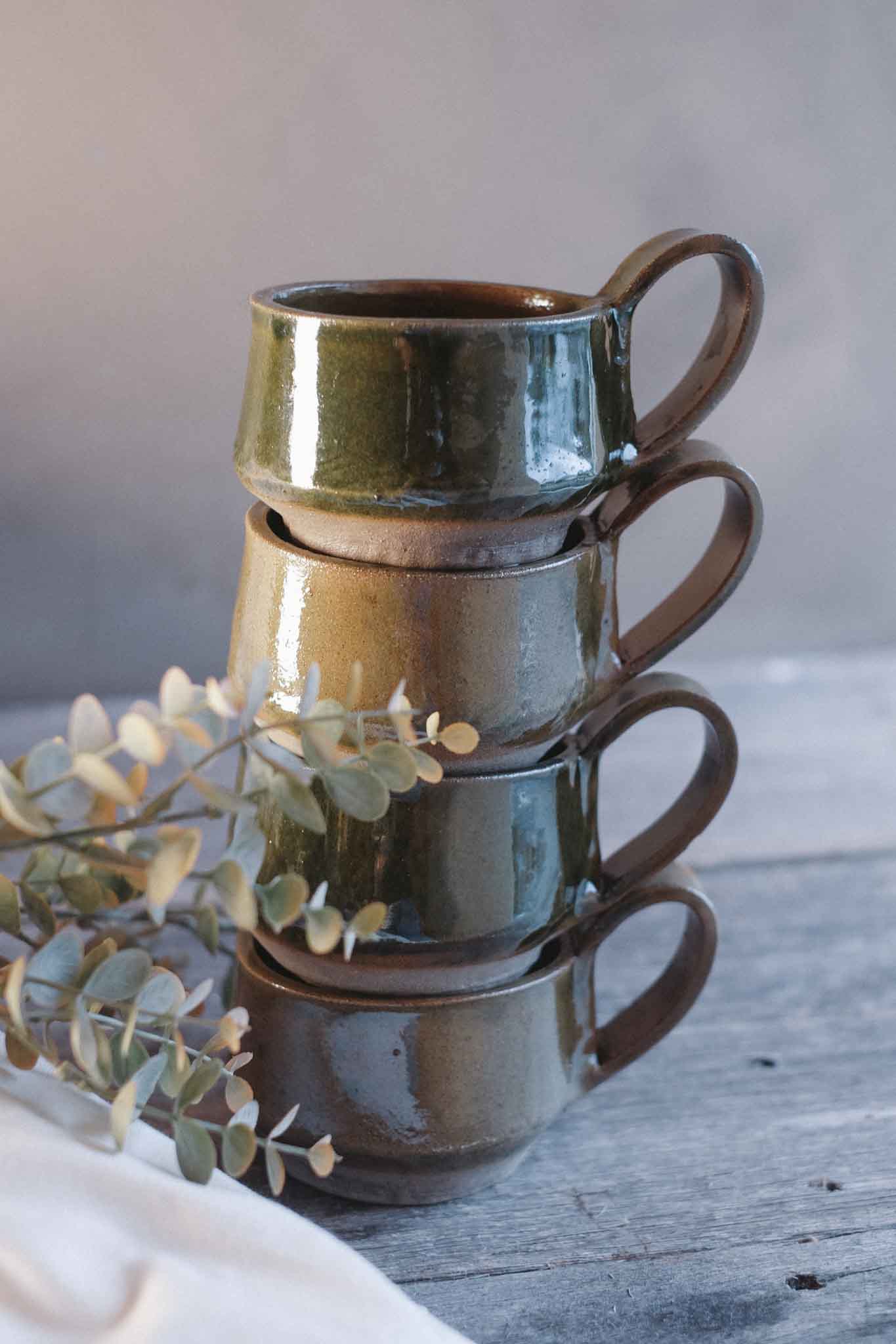 Handbuilt Ceramic Cup — Jade