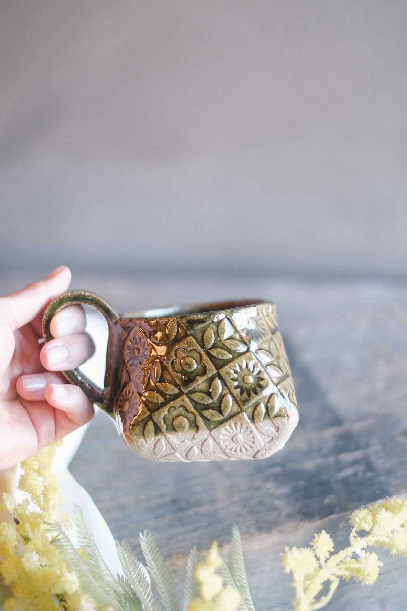 The Folded Mug — Jade Pattern