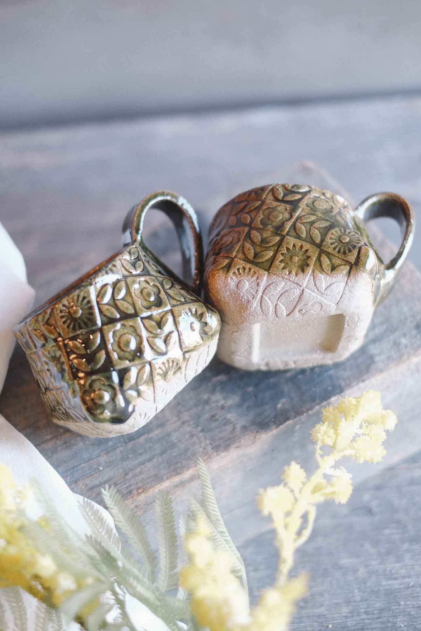 The Folded Mug — Jade Pattern