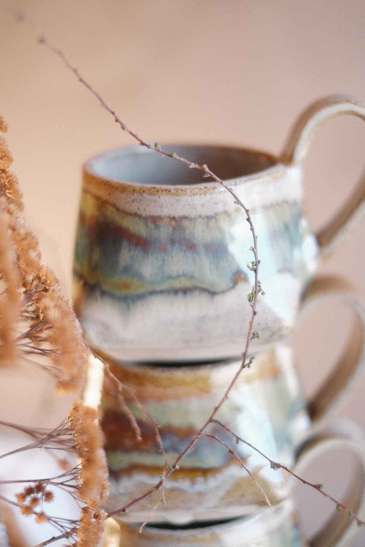 The Folded Mug —  Seaweed Glaze 300ml