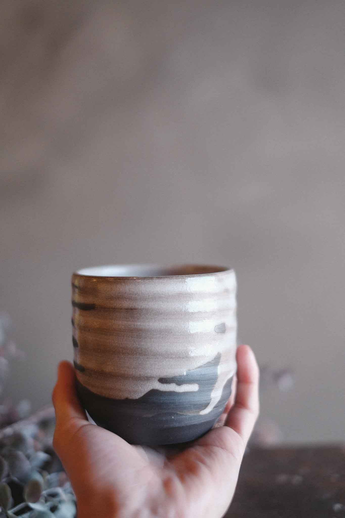 Latte Cup — Black Clay (270ml—340ml)