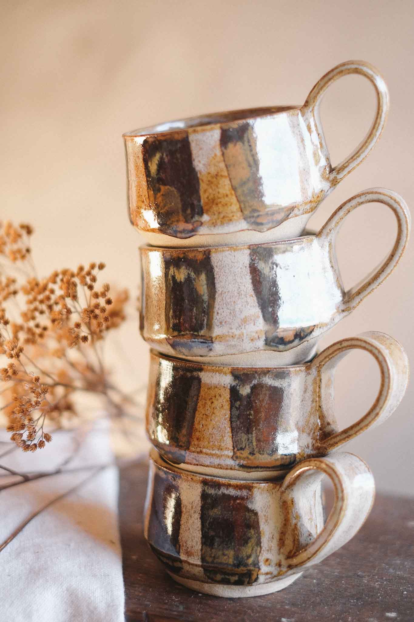 Striped Black Cup – 250ml