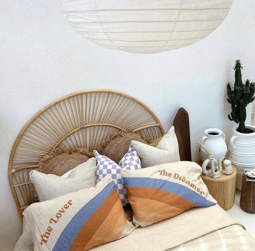 THE ATHENA LINEN PENDANT: White / 70cm / Pear