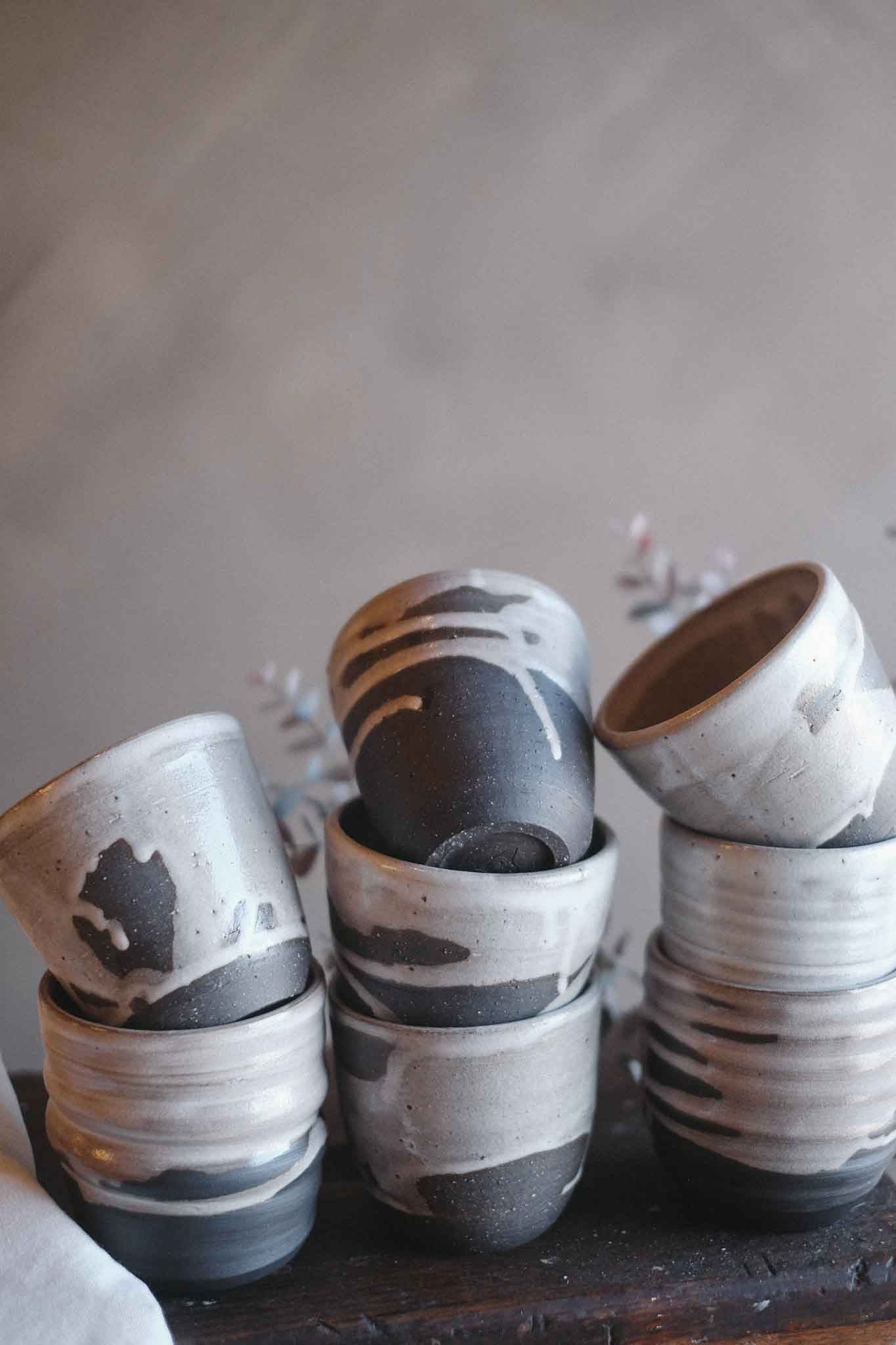 Latte Cup — Black Clay (270ml—340ml)