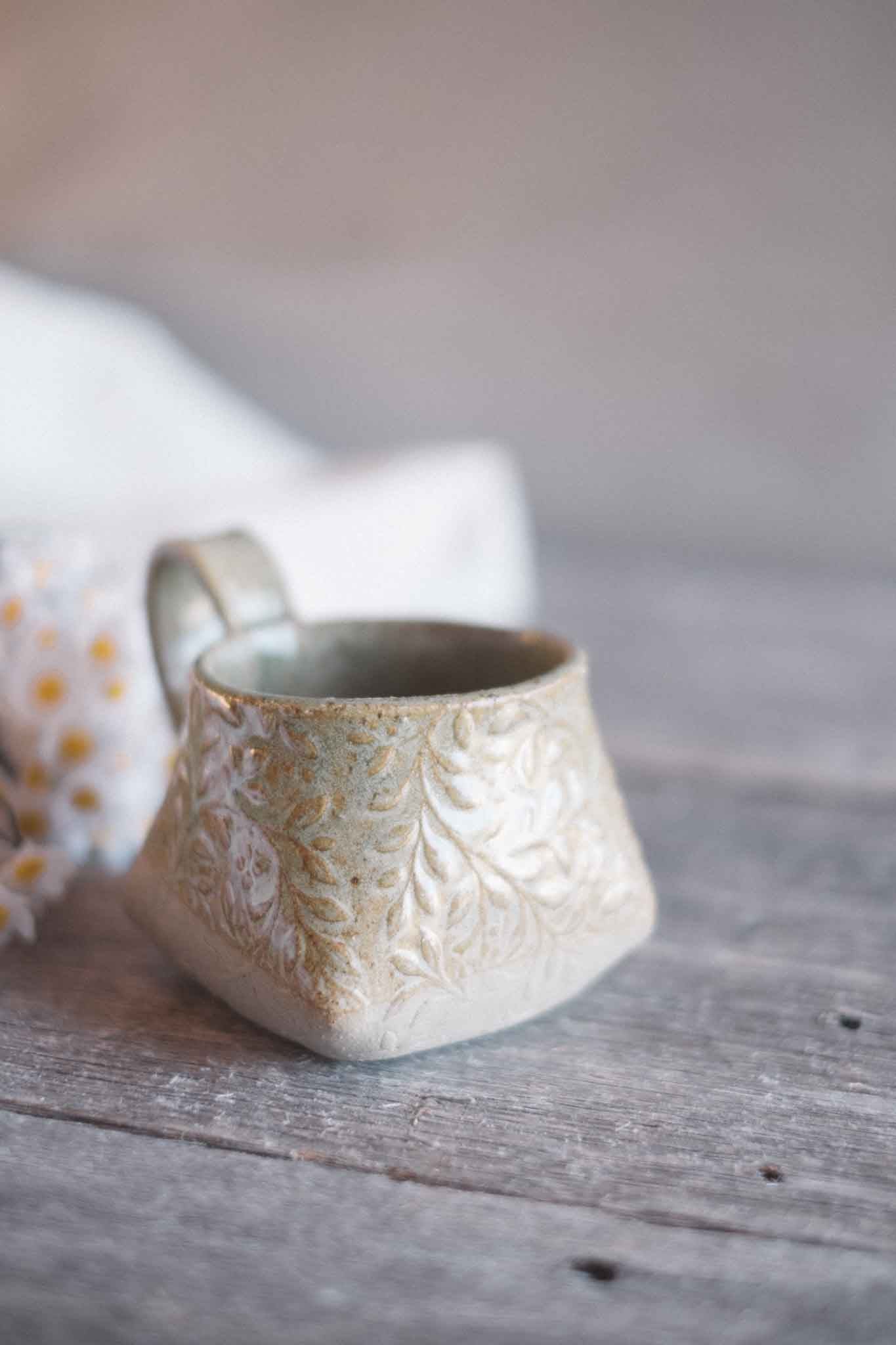 The Folded Mug — Sage Pattern