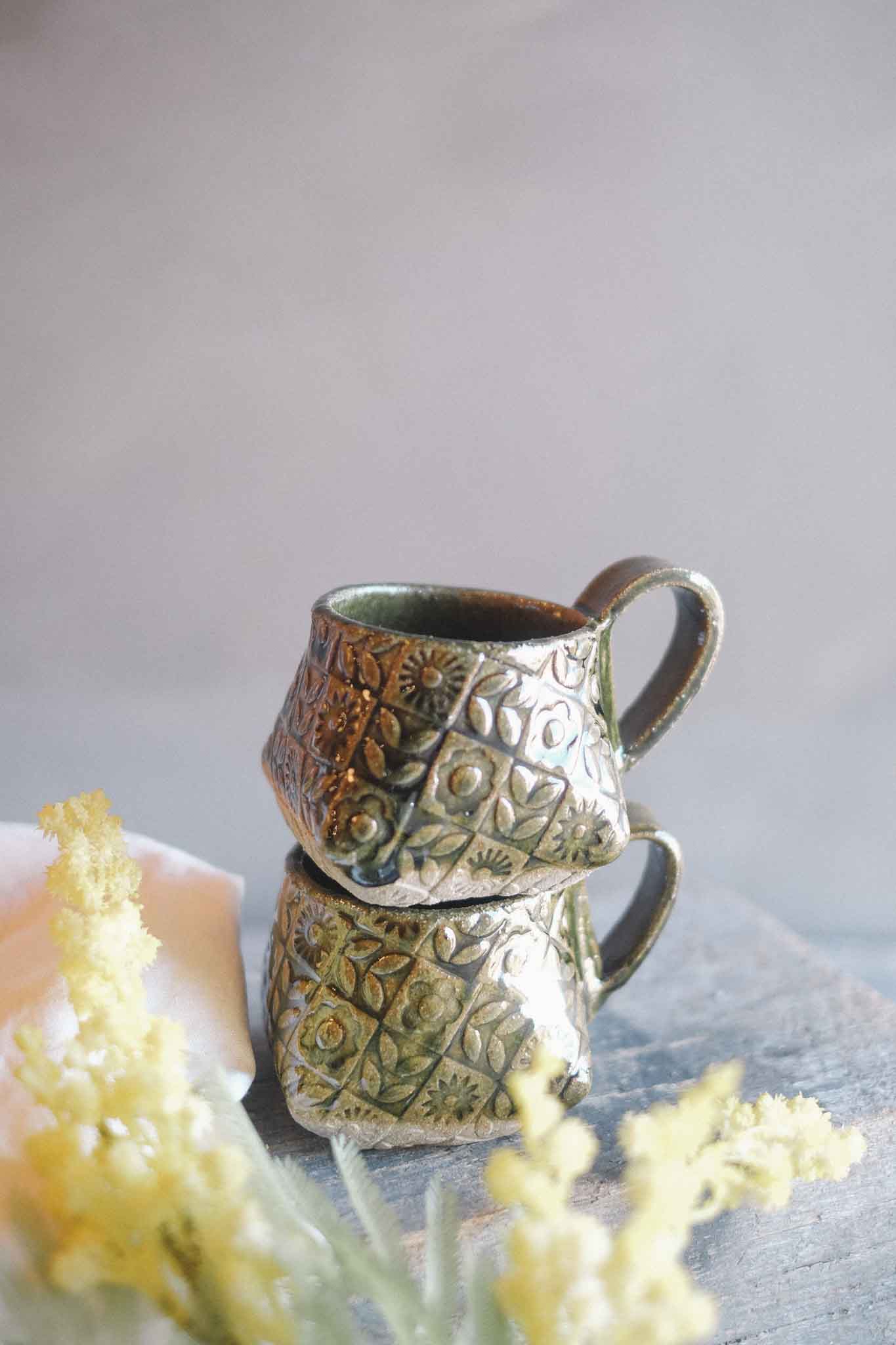 The Folded Mug — Jade Pattern
