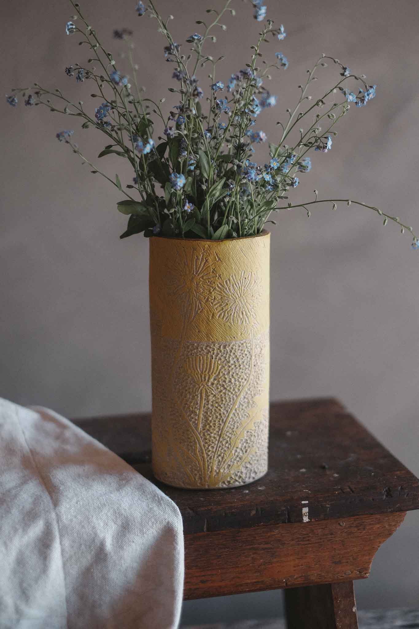 Carved Dandelion Vase | Large — in collaboration with Jane Chapman