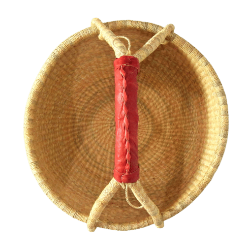 Medium Round Bolga Basket | Natural