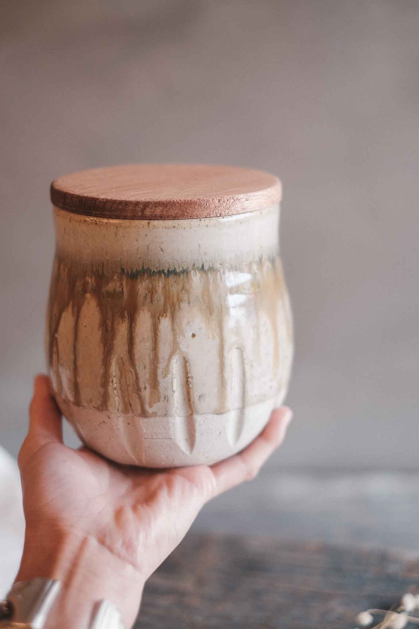 Handmade Landscape Series Storage Jar 1