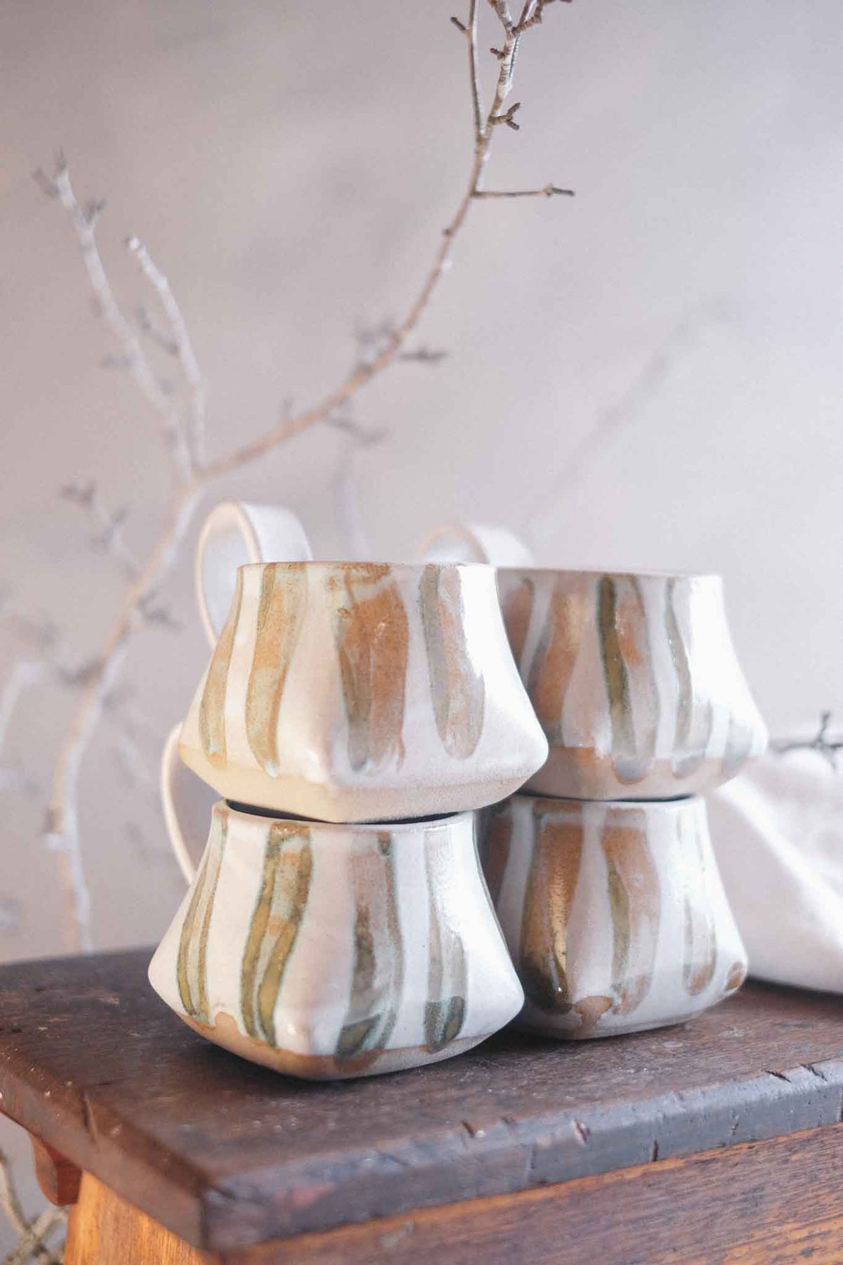 The Folded Mug —  Seaweed Stripe 300ml