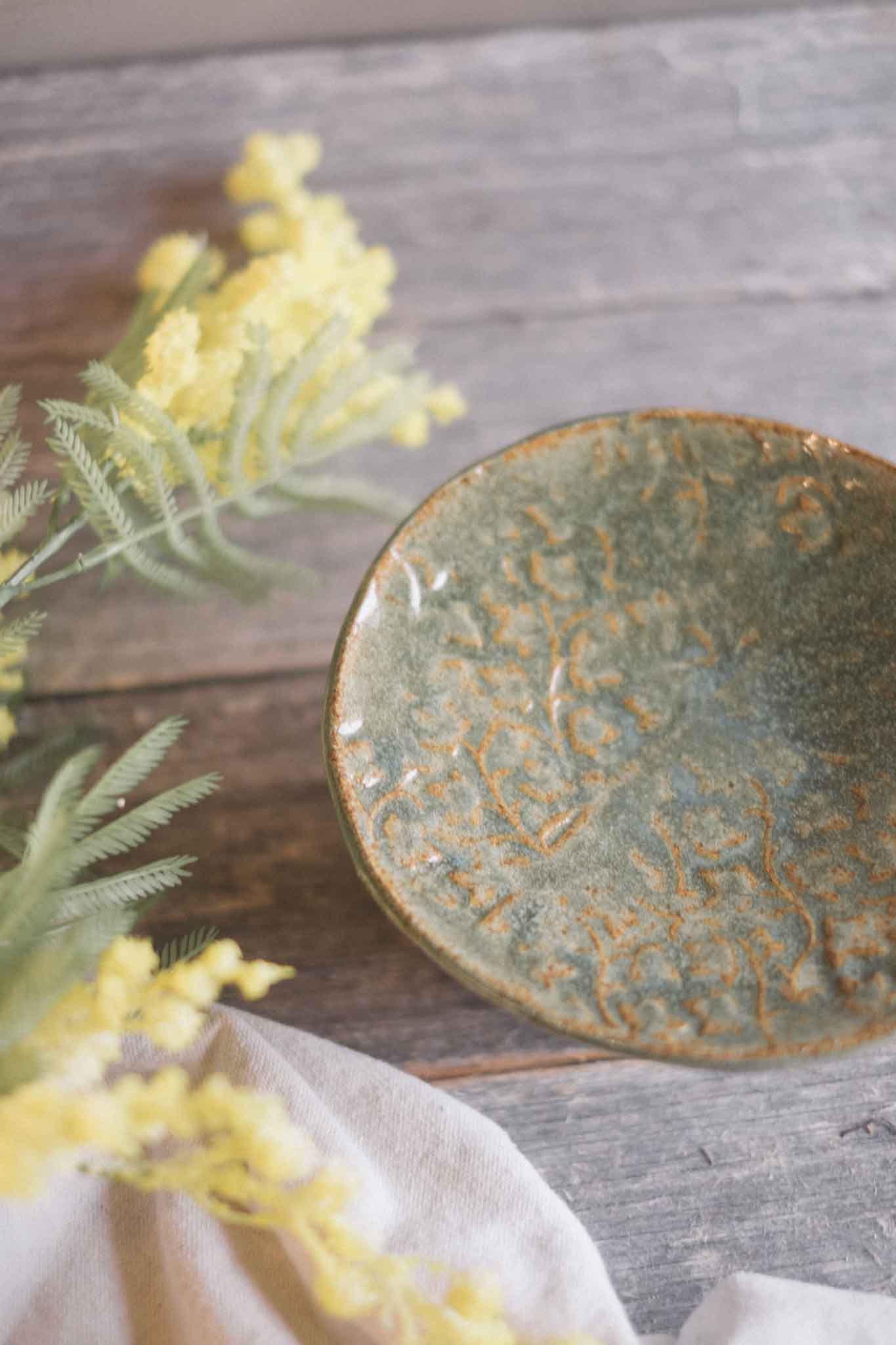 Sage Pedestal Serving Plate