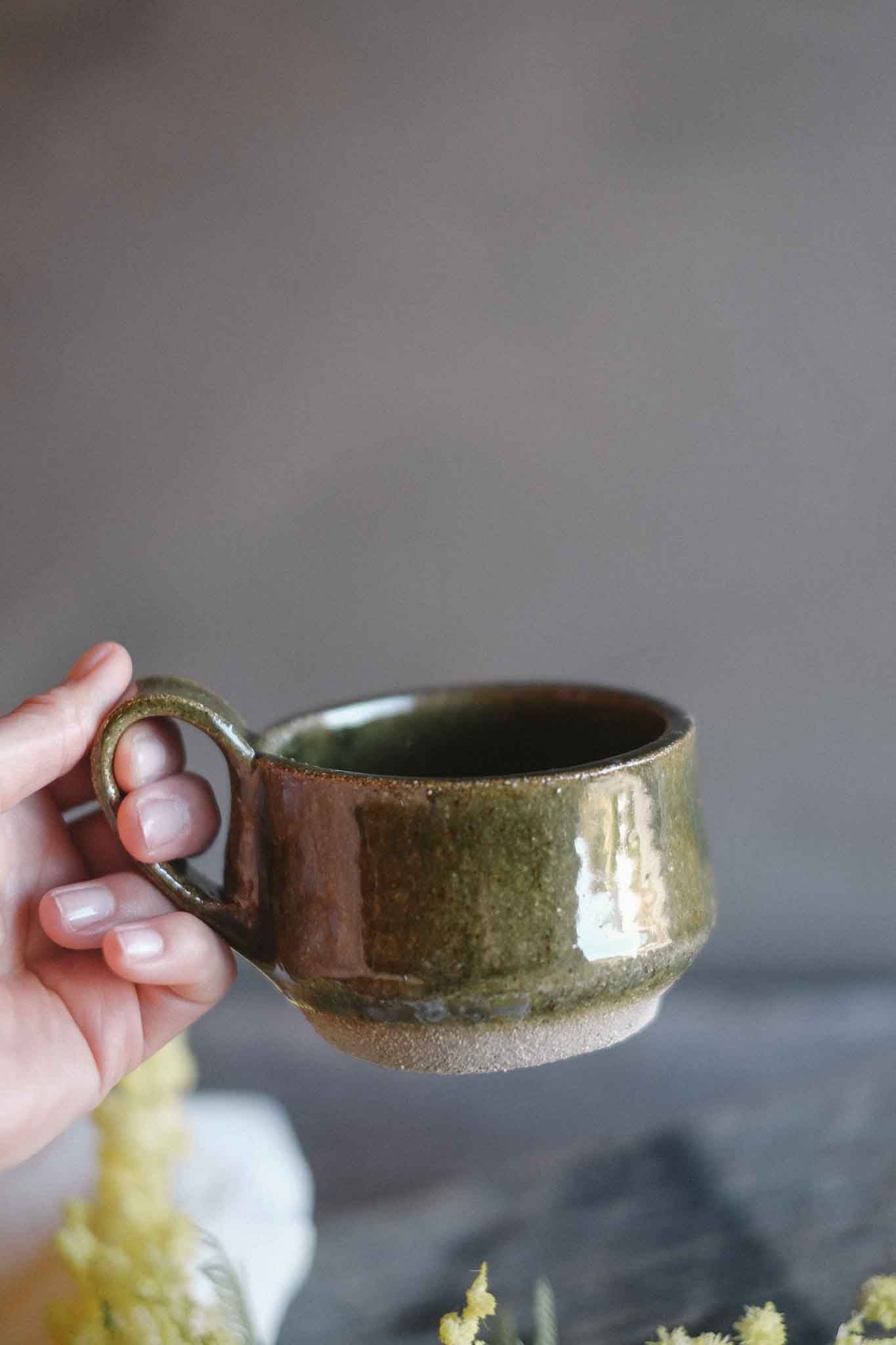 Handbuilt Ceramic Mug — Jade