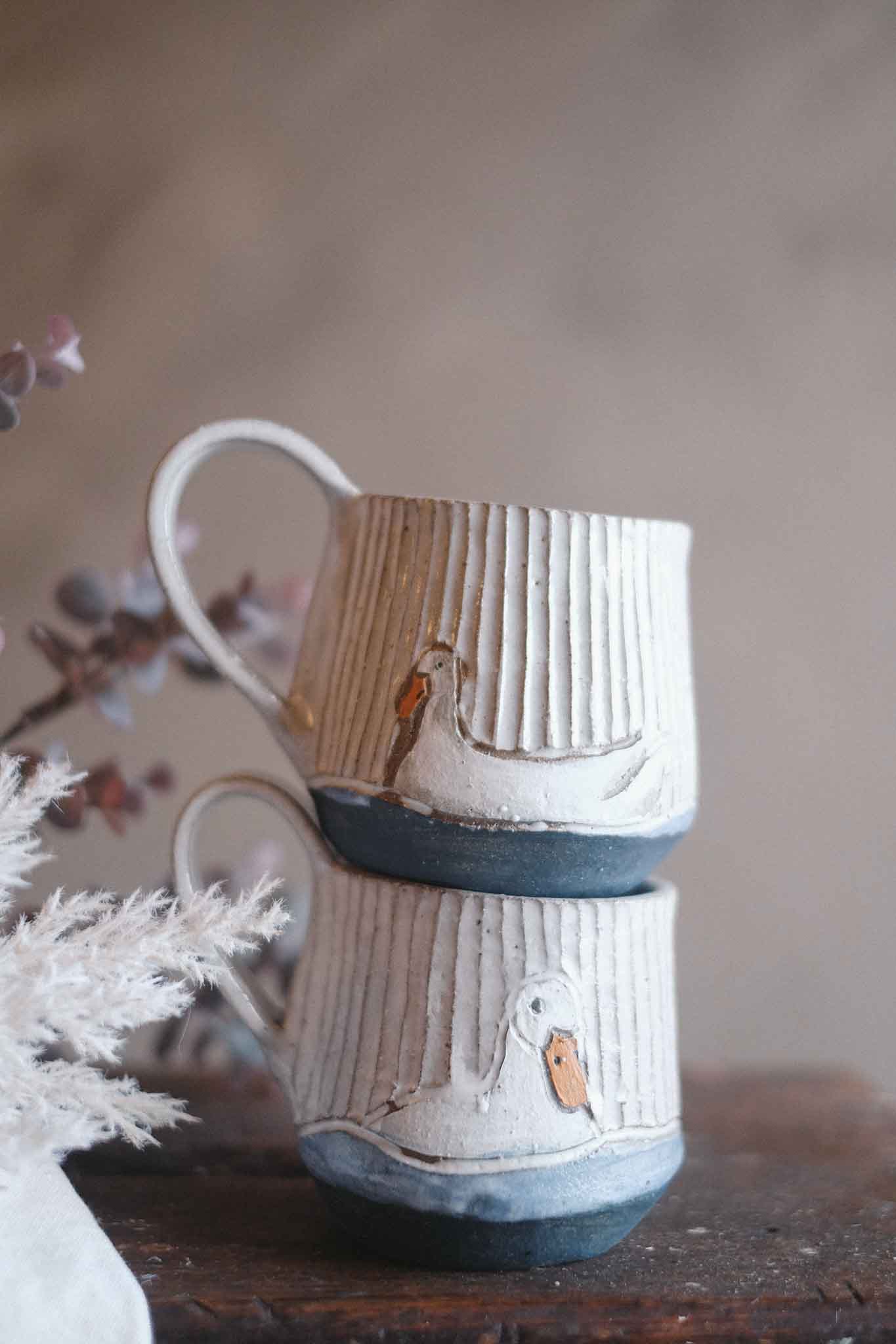 “Ducks" White Mug - Jane Chapman Collaboration (320ml)
