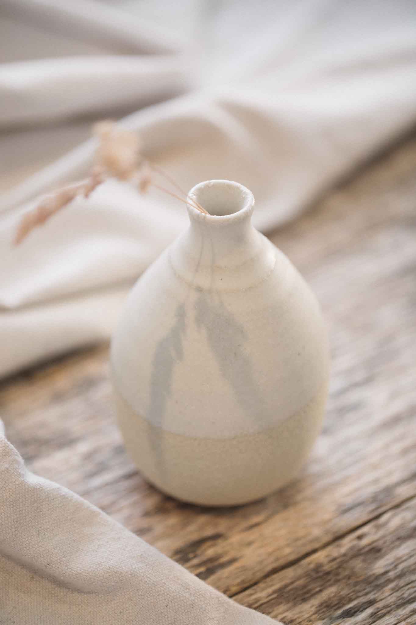 White Raw Earth Vase