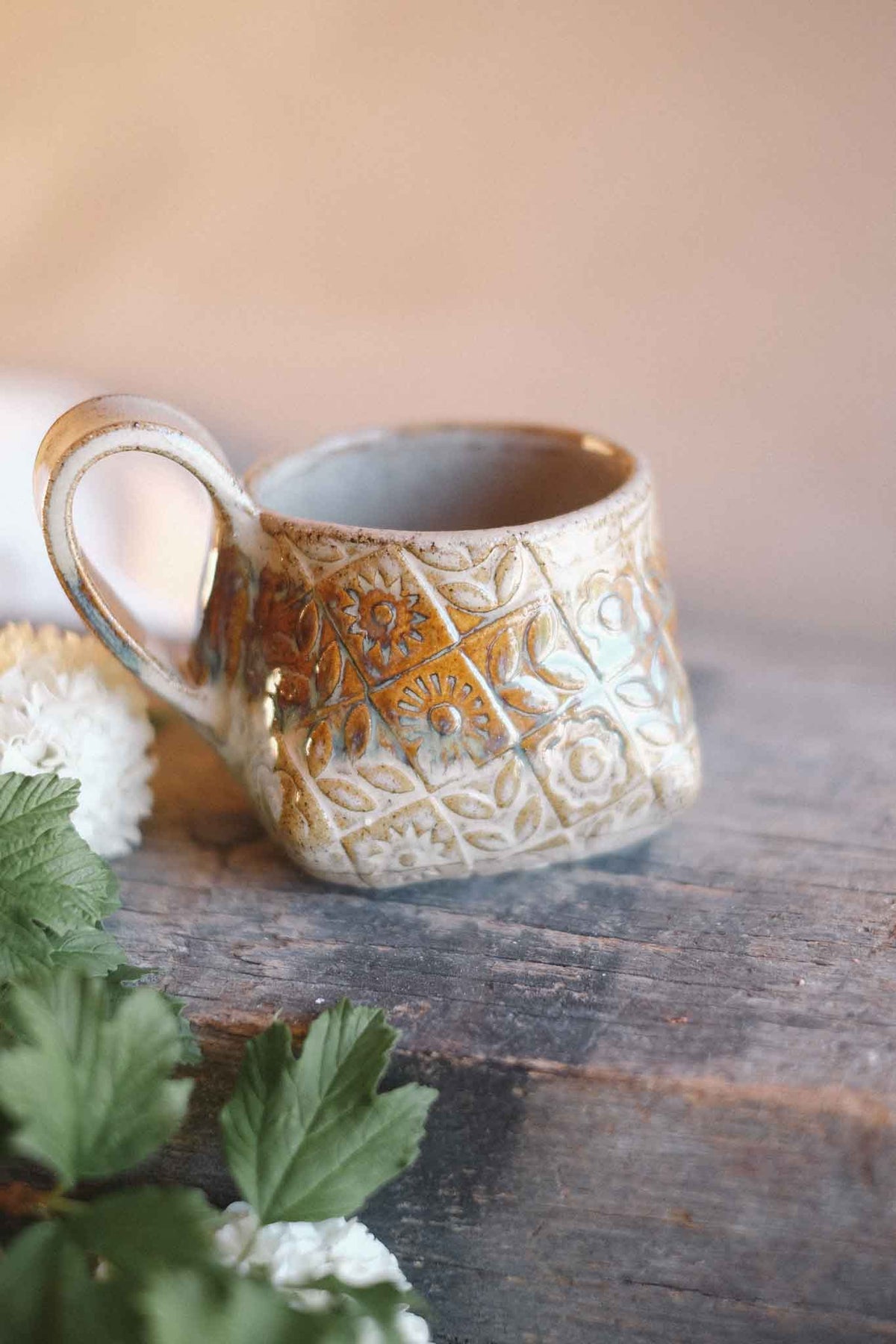 Pattern Fold Mug – Seaweed Glaze – 300ml