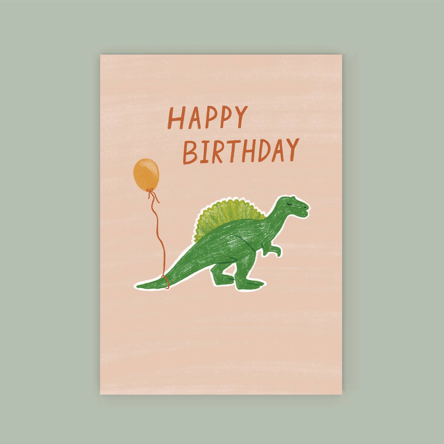 Dinosaur Happy Birthday Card - Cute Children's Greeting Card