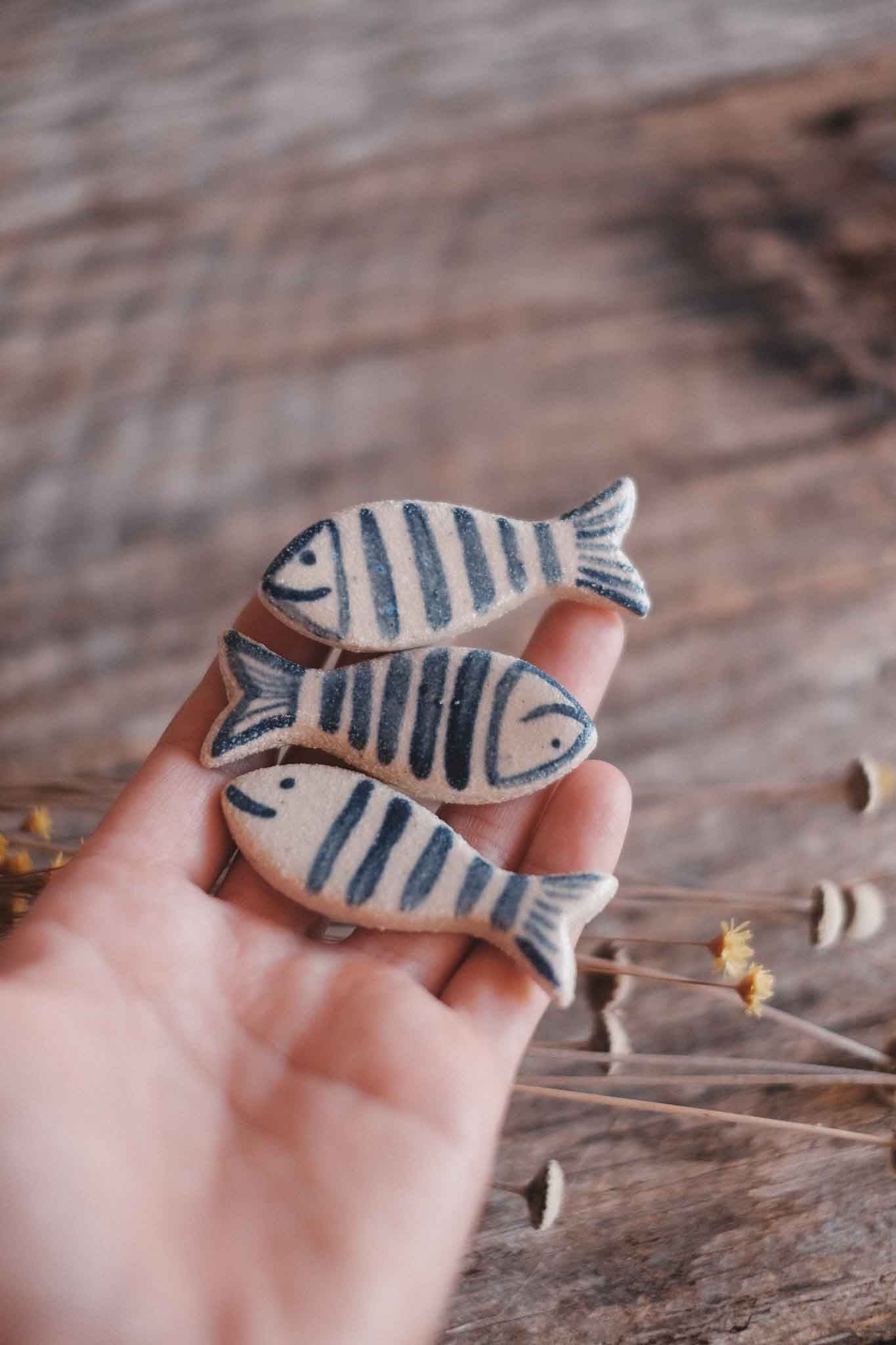 Fish | Handmade Ceramic Fridge Magnets Set of 3