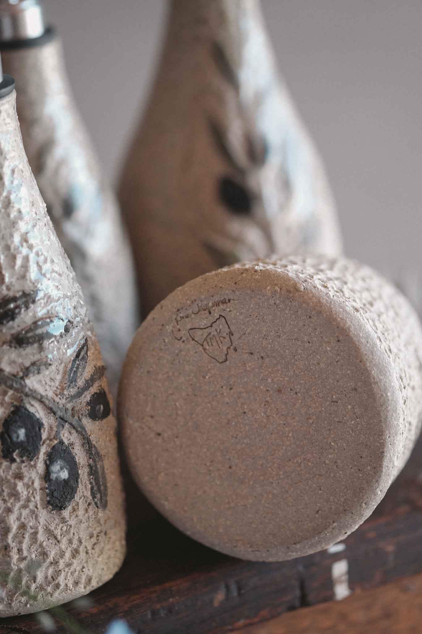 Illustrated Olives Oil Pourer/Cruet - Jane Chapman Collaboration